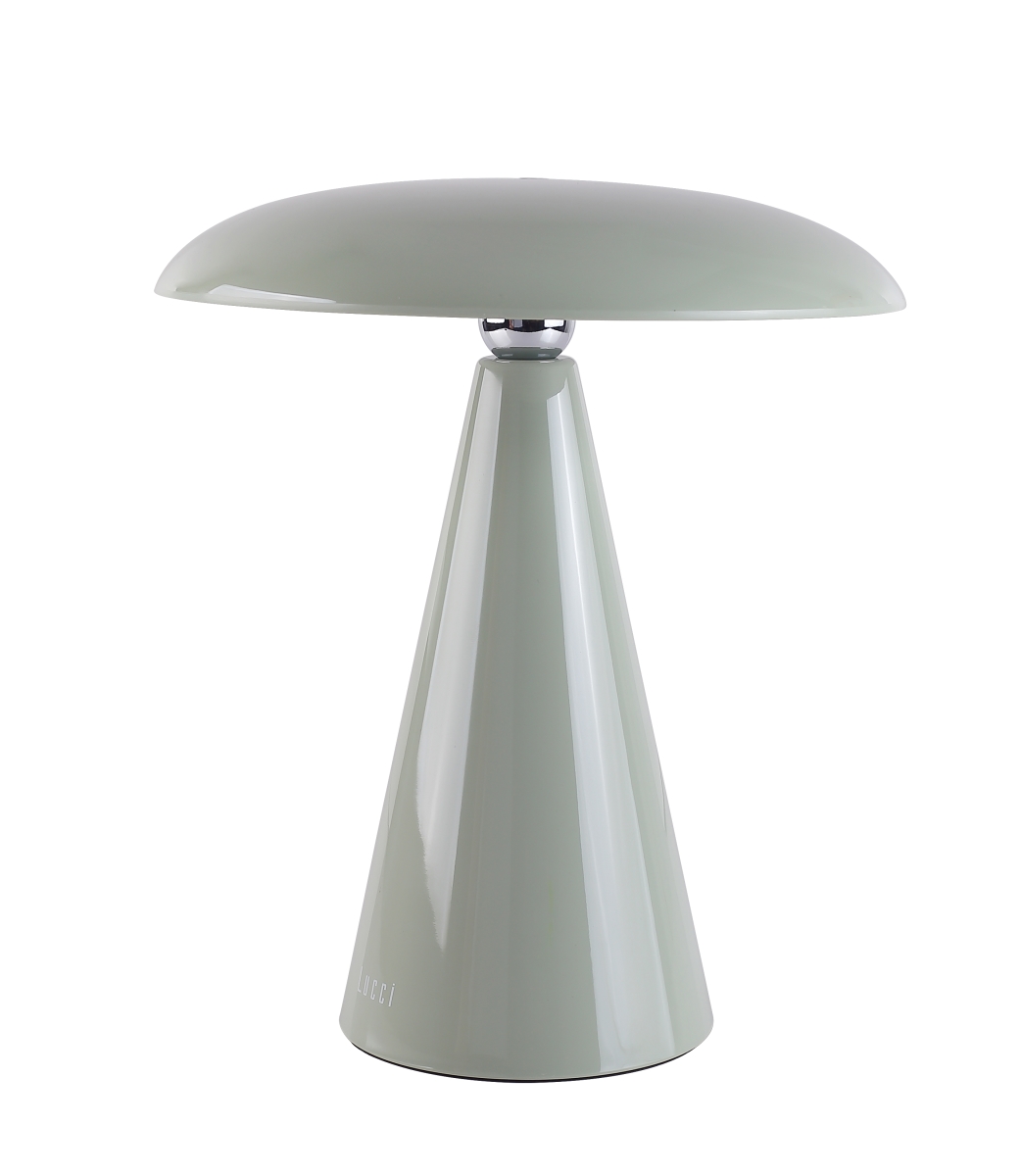 56921401  Kinoko II Cordless 2-in-1 Rechargeable LED Table & Wall Lamp, CCT Dimmable, Gloss Jade Green