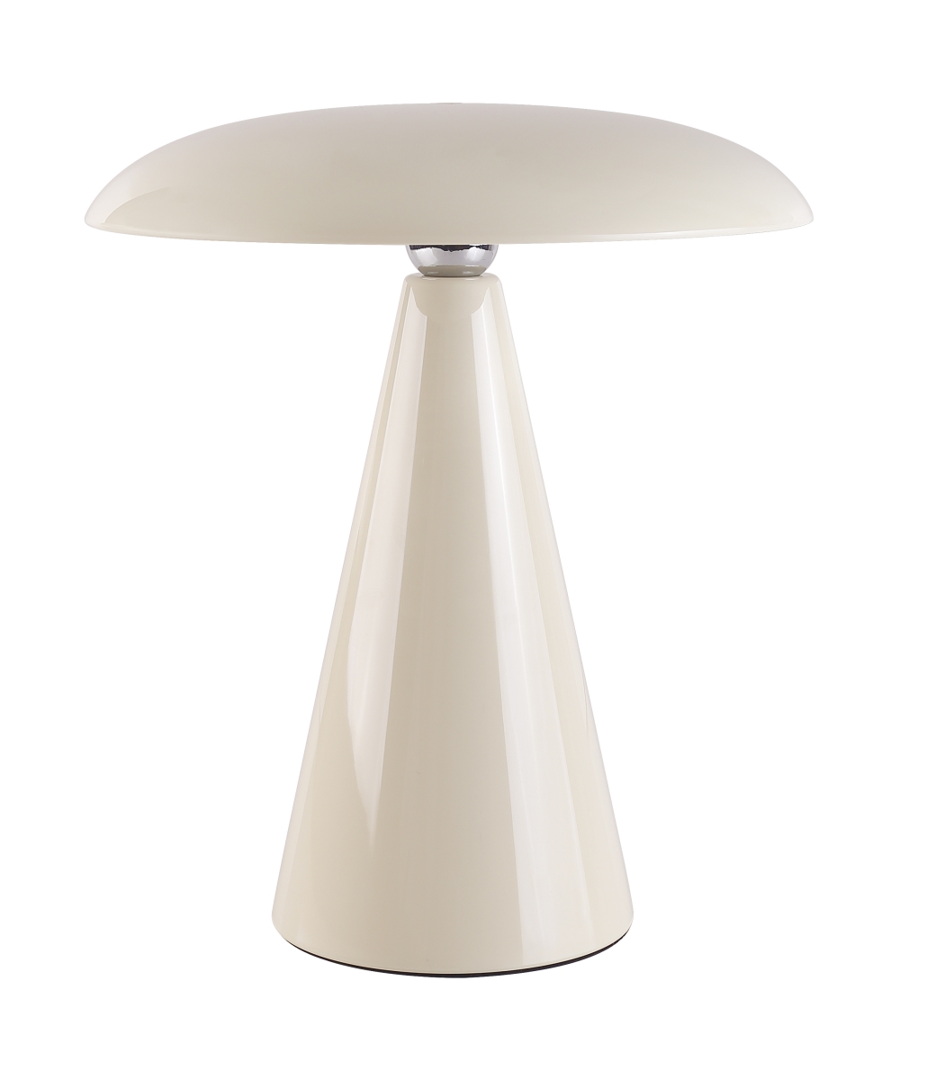 56921701  Kinoko II Cordless 2-in-1 Rechargeable LED Table & Wall Lamp, CCT Dimmable, Gloss Cream
