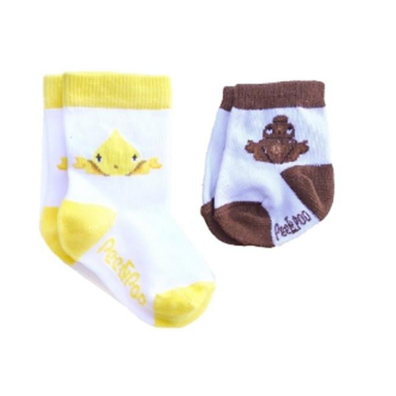 Picture of Bed of Nails 2050-7M-1Y Pee & Poo Infant Socks - 7 Month-1 Year