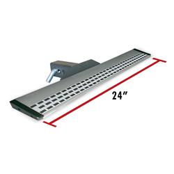 HS-R88-24-BLKSLV 24 in. Heavy Duty Black Hitch Step with Piano Style Black & Silver for 2 in. Receivers