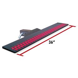 HS-R88-36-BLKRED 36 in. Heavy Duty Black Hitch Step with Piano Style Black & Red for 2 in. Receivers