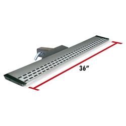 HS-R88-36-BLKSLV 36 in. Heavy Duty Black Hitch Step with Piano Style Black & Silver for 2 in. Receivers