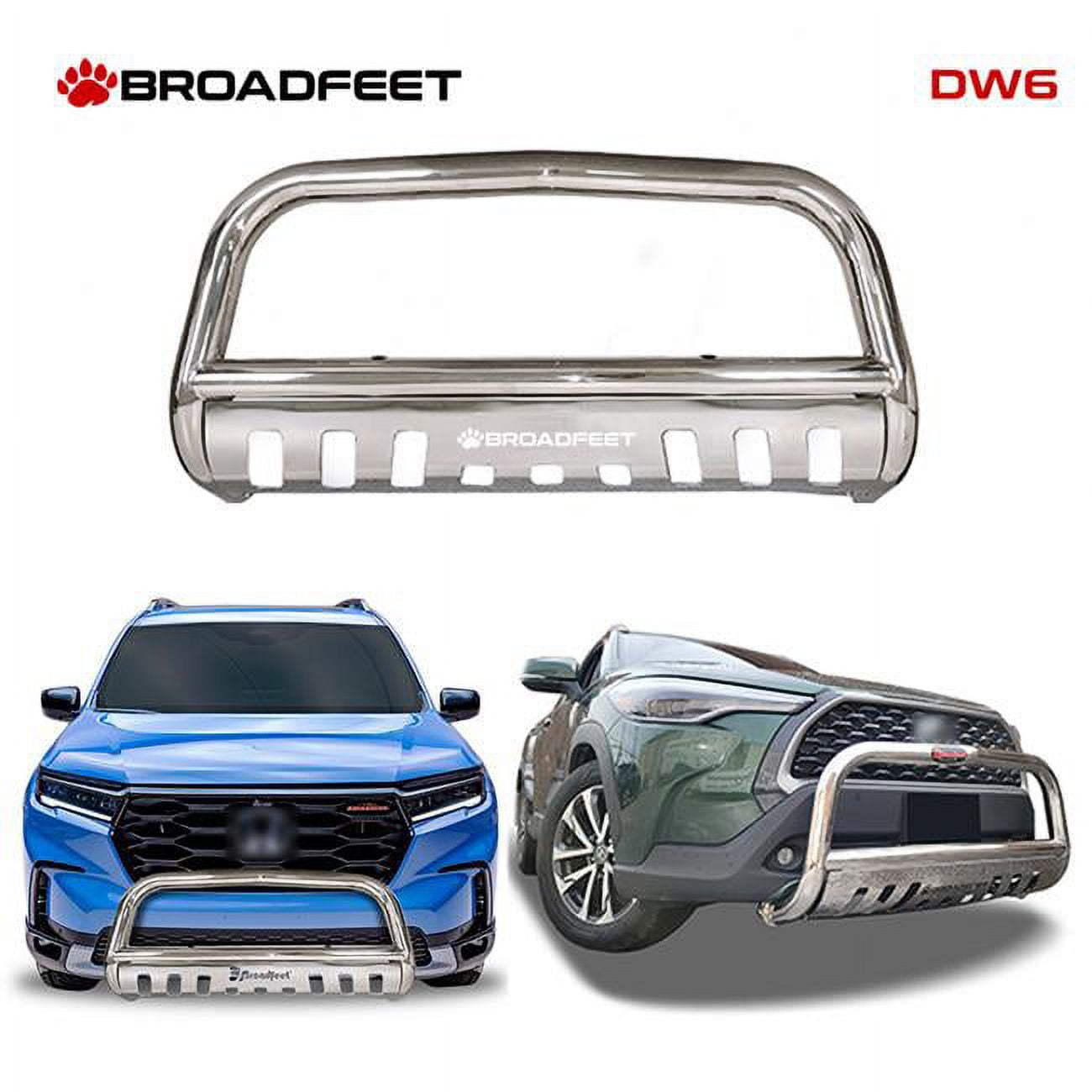 DW6 Wide Design Front Bull Bar with Skid Plate for 2023-2024 Honda Pilot