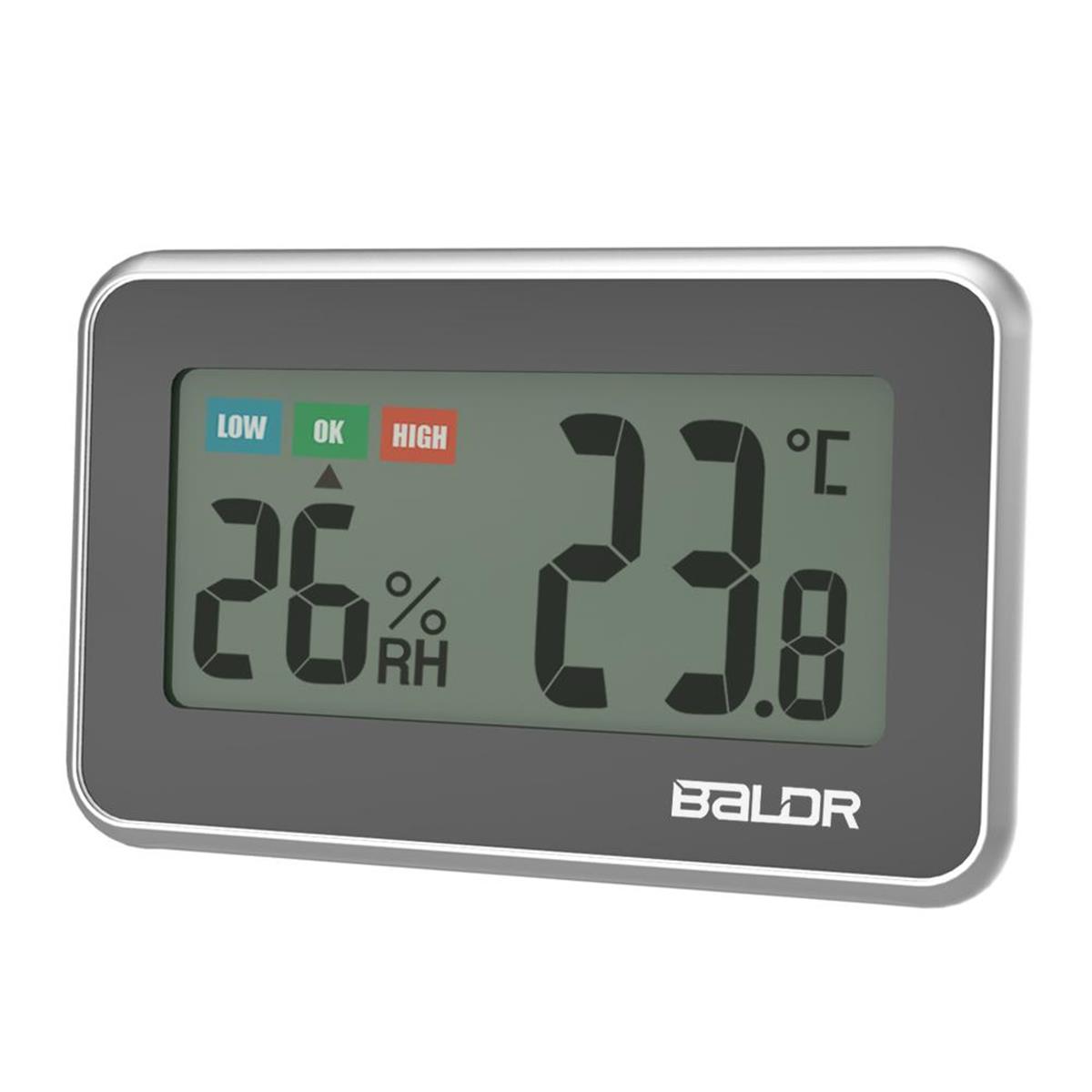 Digital Wireless Mini Thermometer Hygrometer with Humidity Hauge, Black
