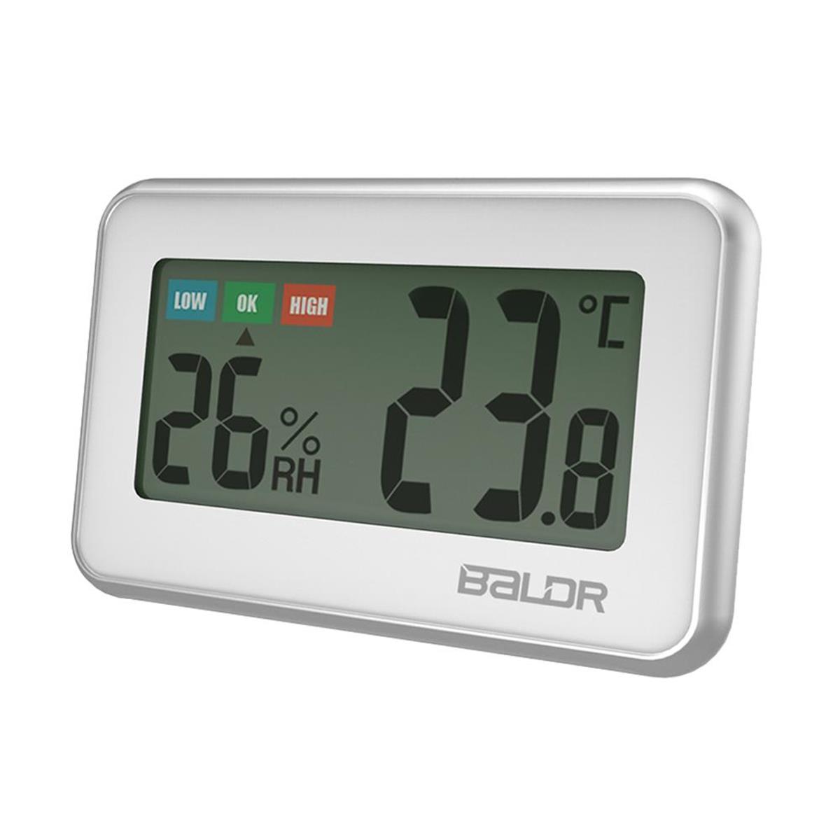 Digital Wireless Mini Thermometer Hygrometer with Humidity Gauge, White