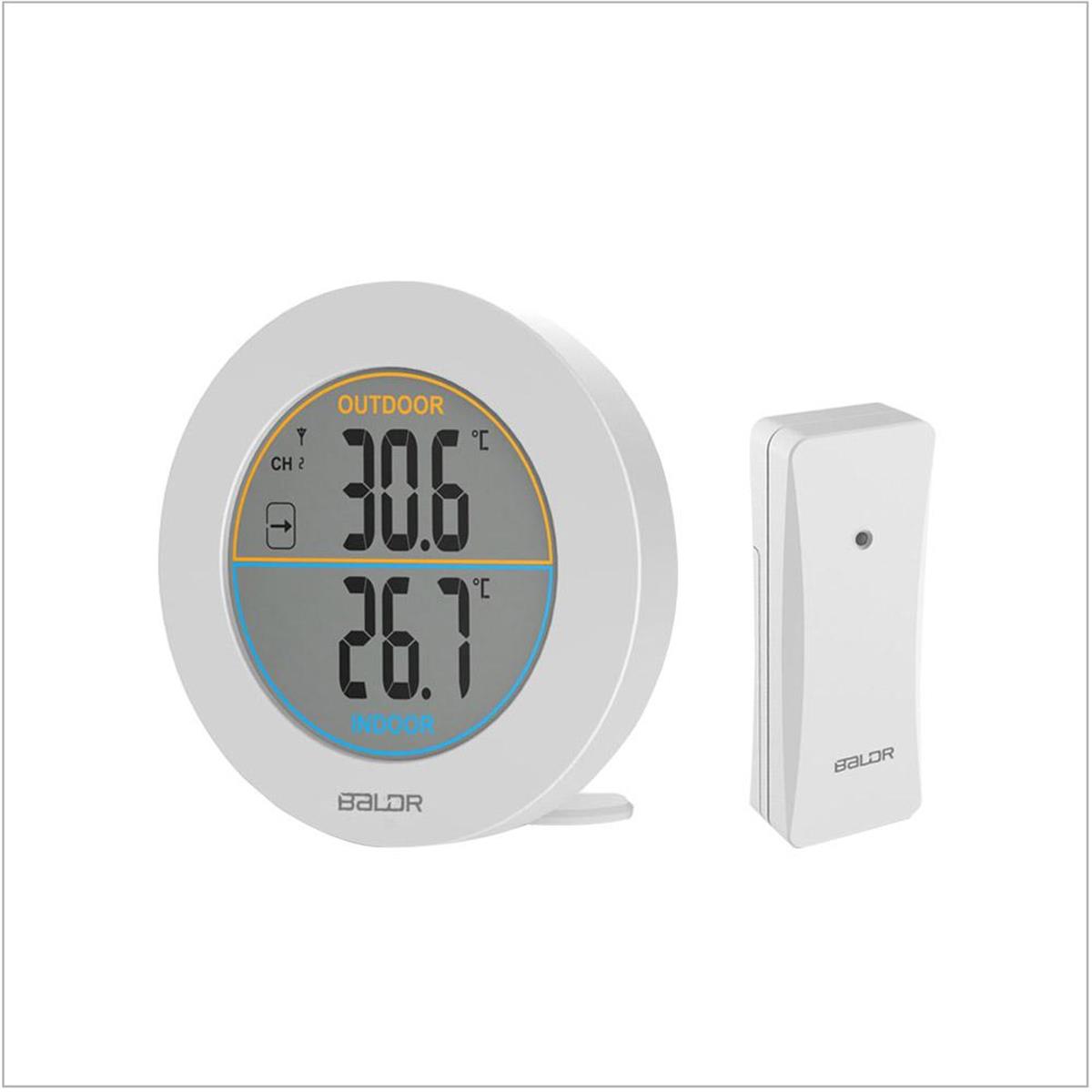 TH0127WH2 Indoor & Outdoor Thermometer with Sensor, White