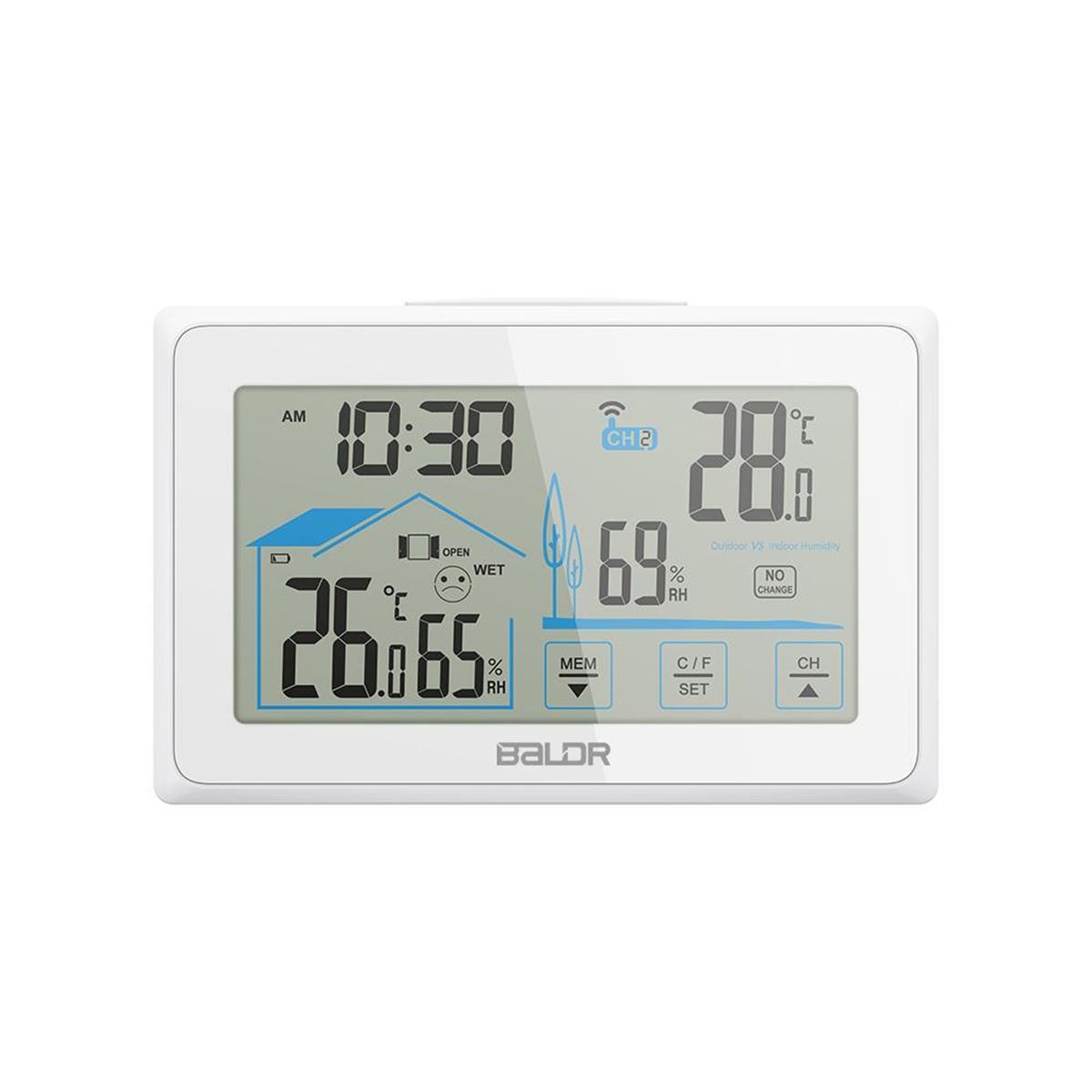 WS0340WH1 Touch Screen LCD Weather Station, White
