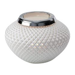 Picture of Biedermann & Sons HJ326LG Glass Weave Lantern&#44; LG - White