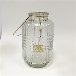 Picture of Biedermann & Sons HJ24LG Glass Crystal-Cut Lantern - Large