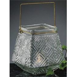 Picture of Biedermann & Sons HJ34 Ribbed Square Glass Lantern