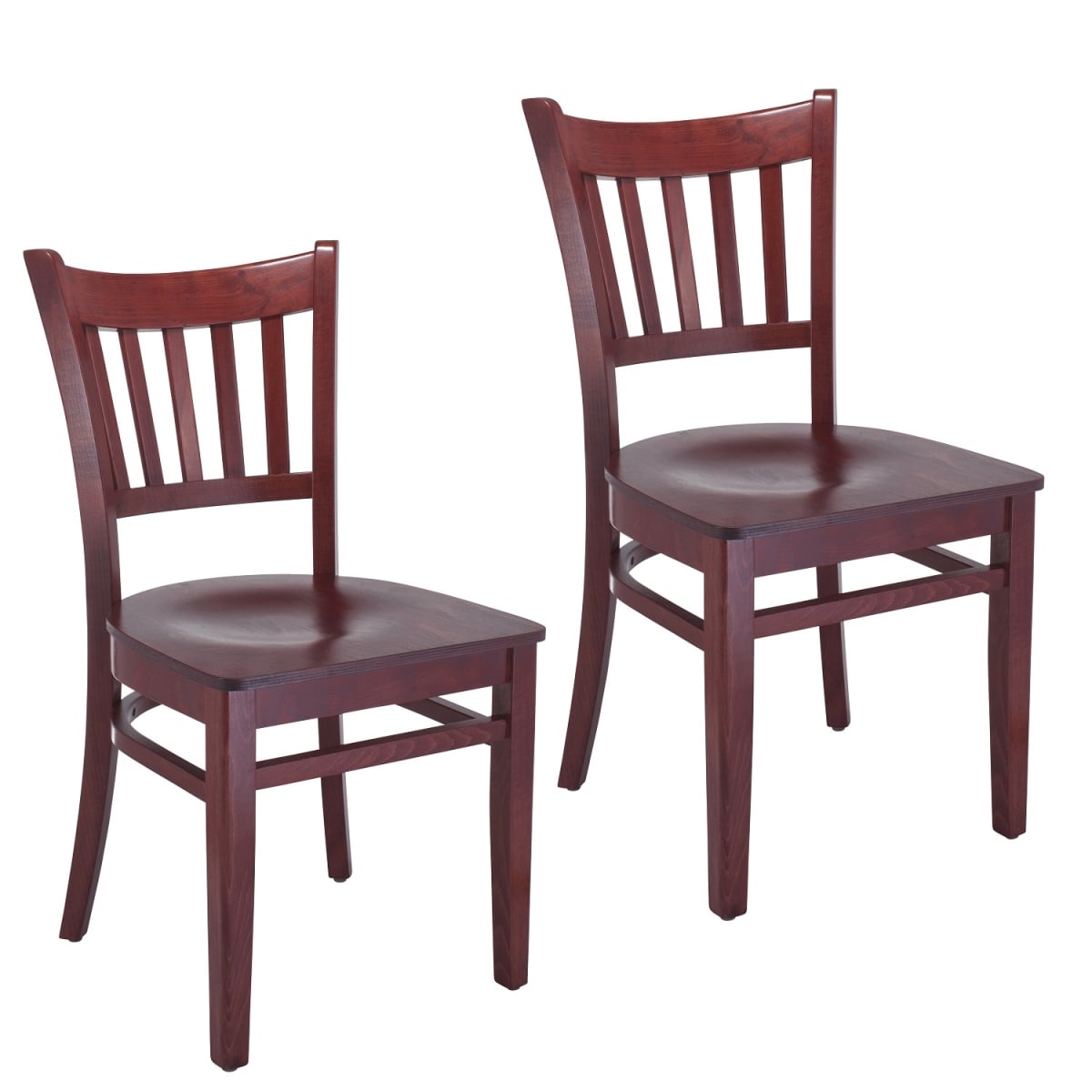 004SS-M 18 in. Stahr Beech Solid Wood Side Chair - Mahogany