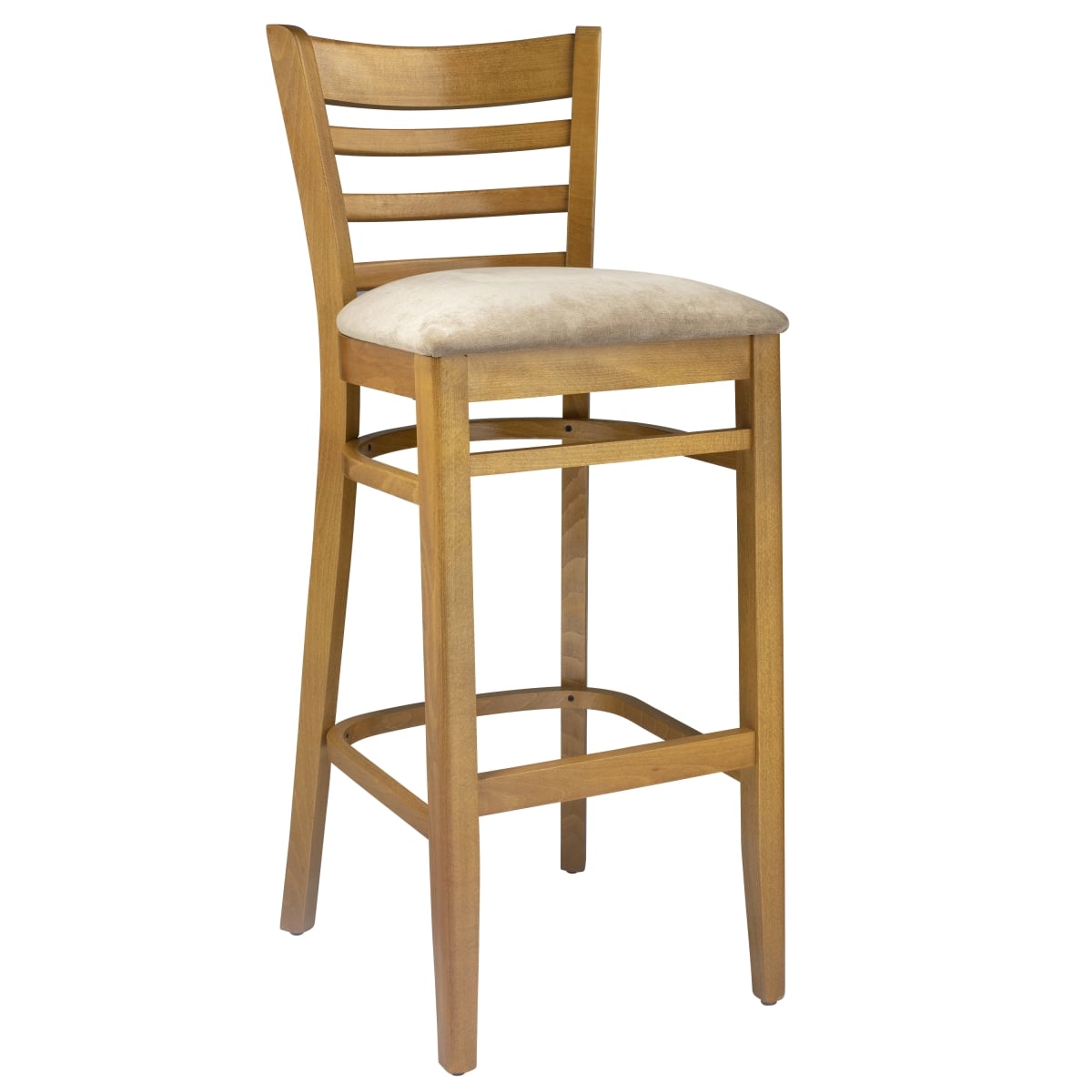 005B-C Solid Wood Counter Upholstered Stool - Cherry