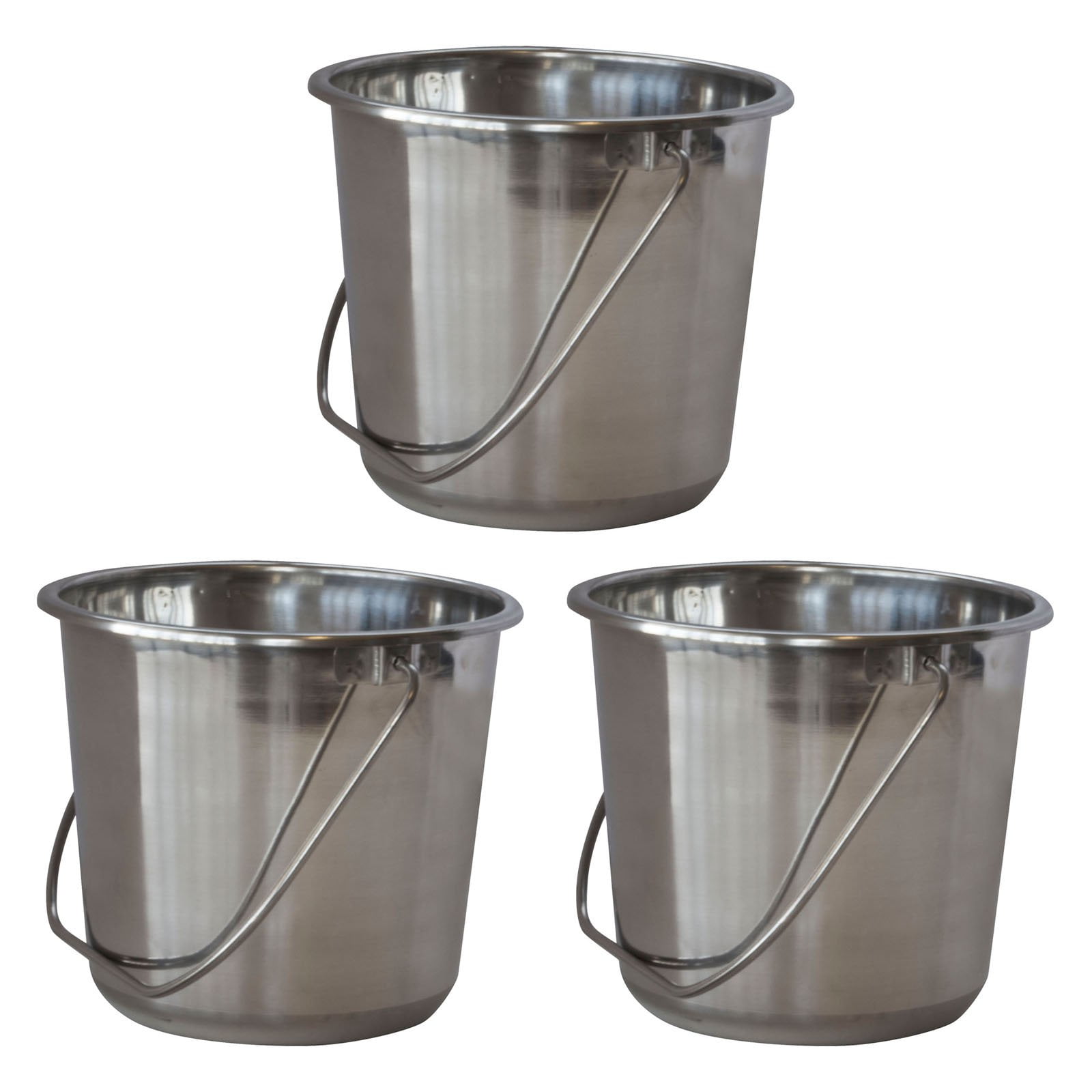 Picture of AmeriHome SSB132SET Stainless Steel Bucket Set&#44; Small - 3 Piece
