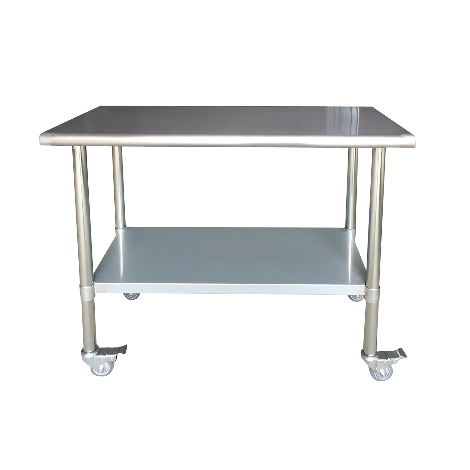Picture of Sportsman Series SSWTWC48 24 x 48 in. Stainless Steel Work Table with Casters