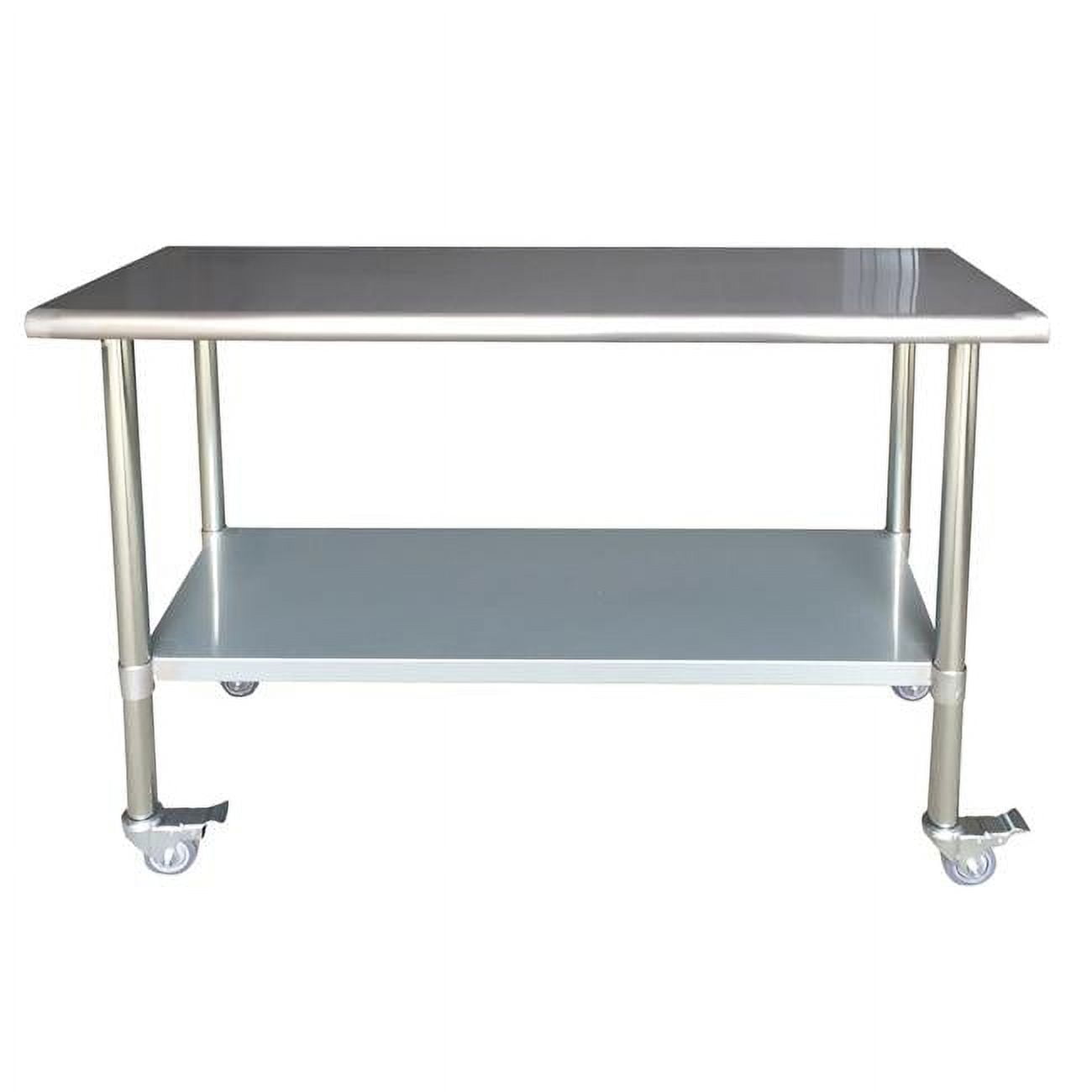 Picture of Sportsman Series SSWTWC60 24 x 60 in. Stainless Steel Work Table with Casters