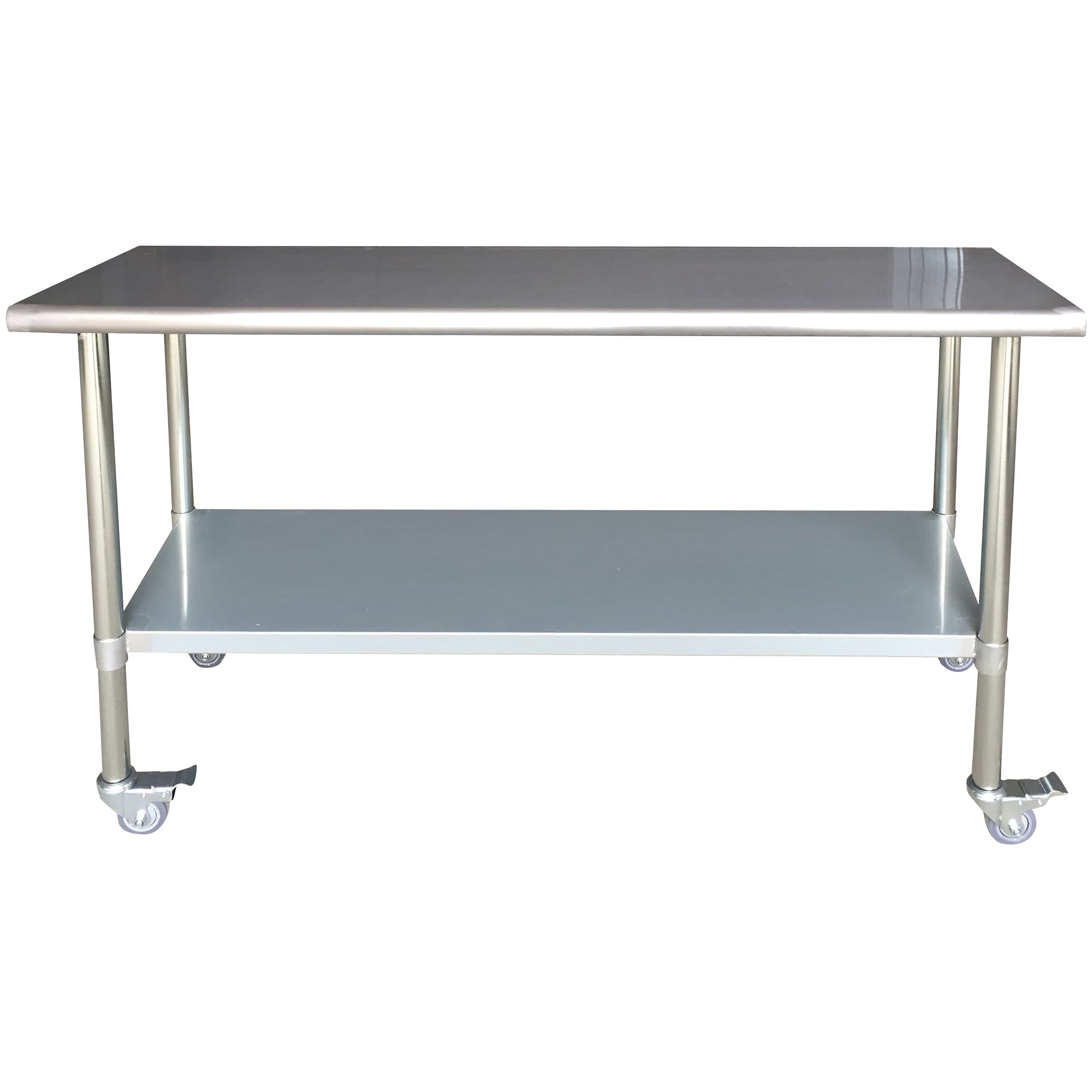 Picture of Sportsman Series SSWTWC72 24 x 72 in. Stainless Steel Work Table with Casters