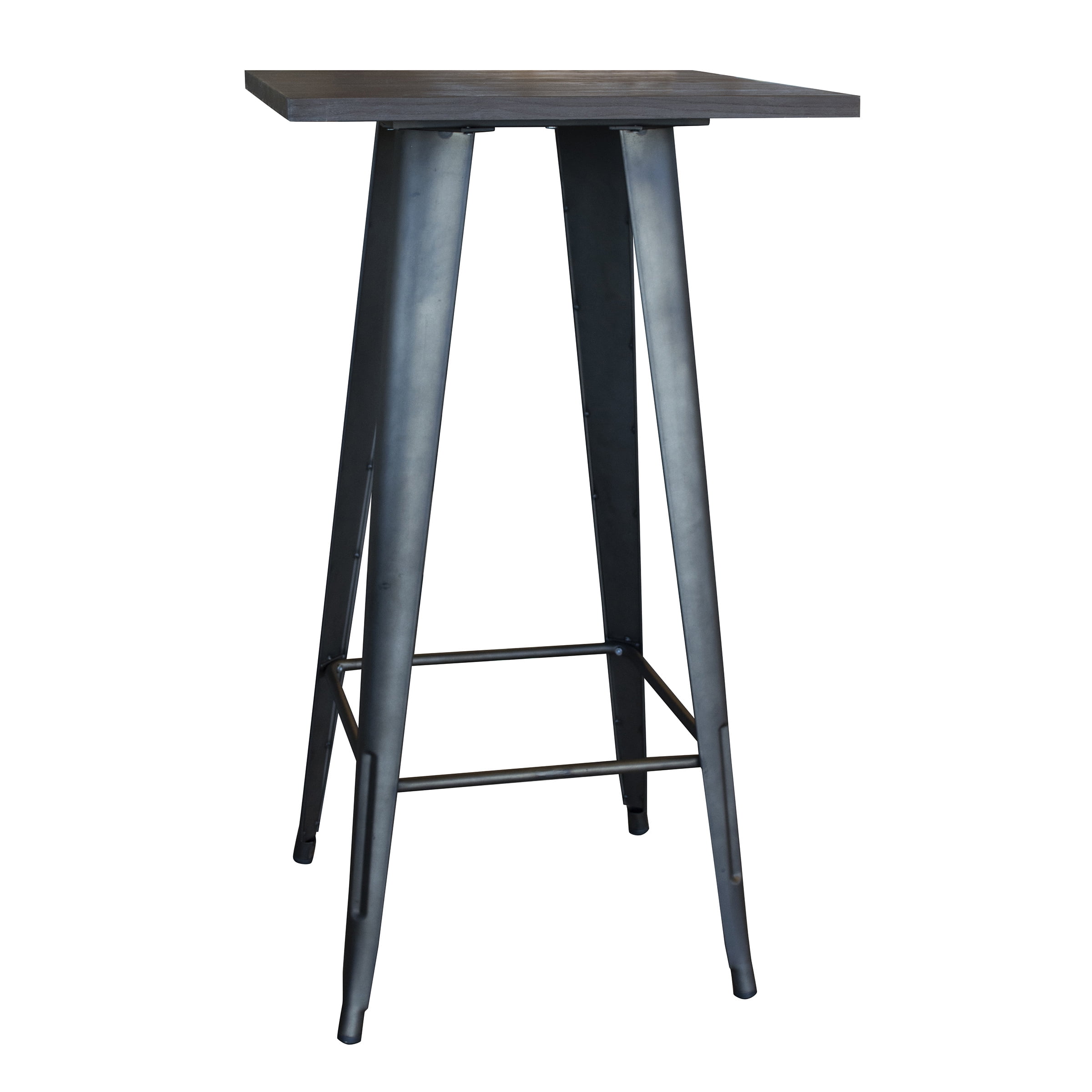 Picture of Buffalo Tools PUBTSWT Loft Rustic Gunmetal Metal Pub Table with Wood Top