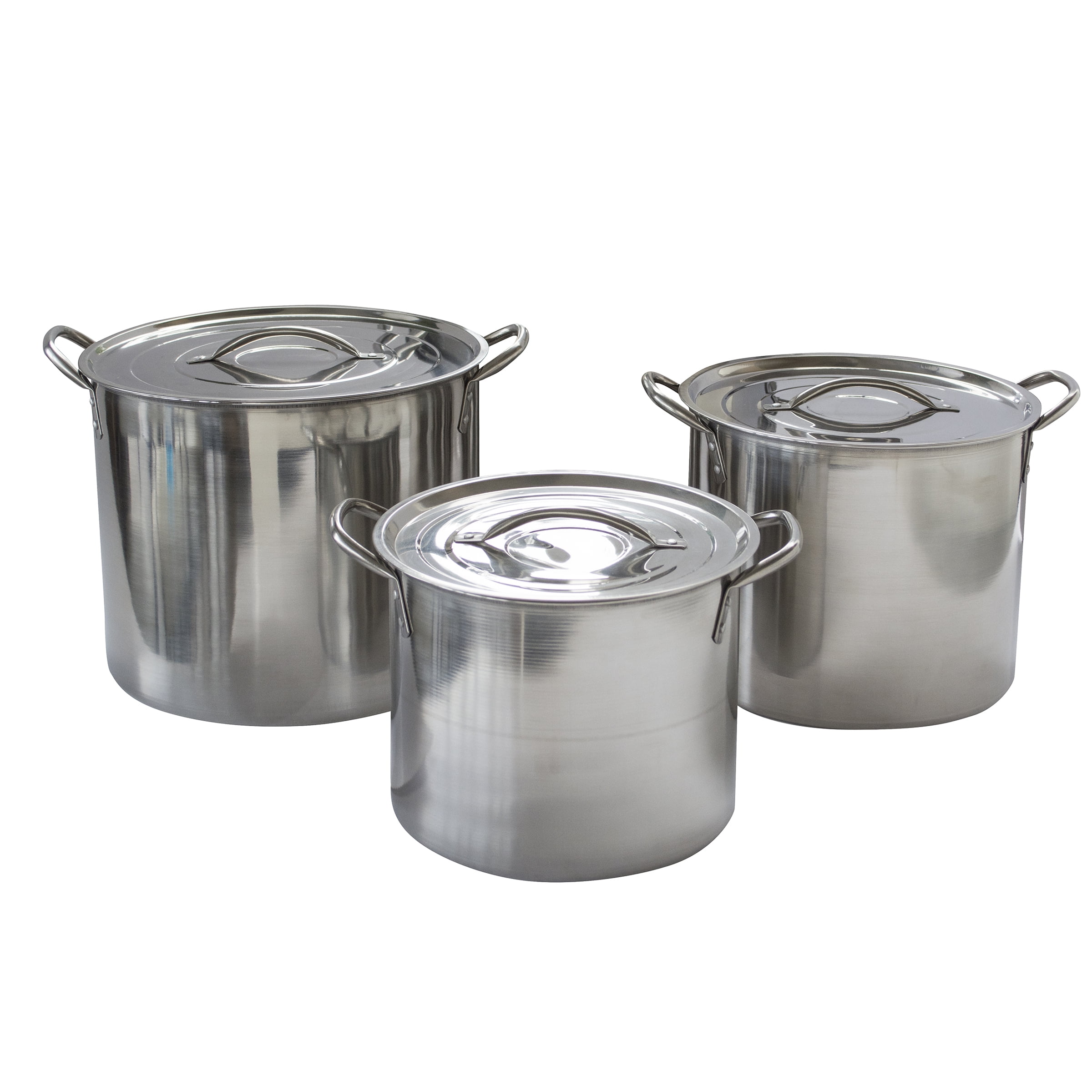 Picture of AmeriHome STP3 Stainless Steel Stock Pot Set&#44; Silver - 6 Piece