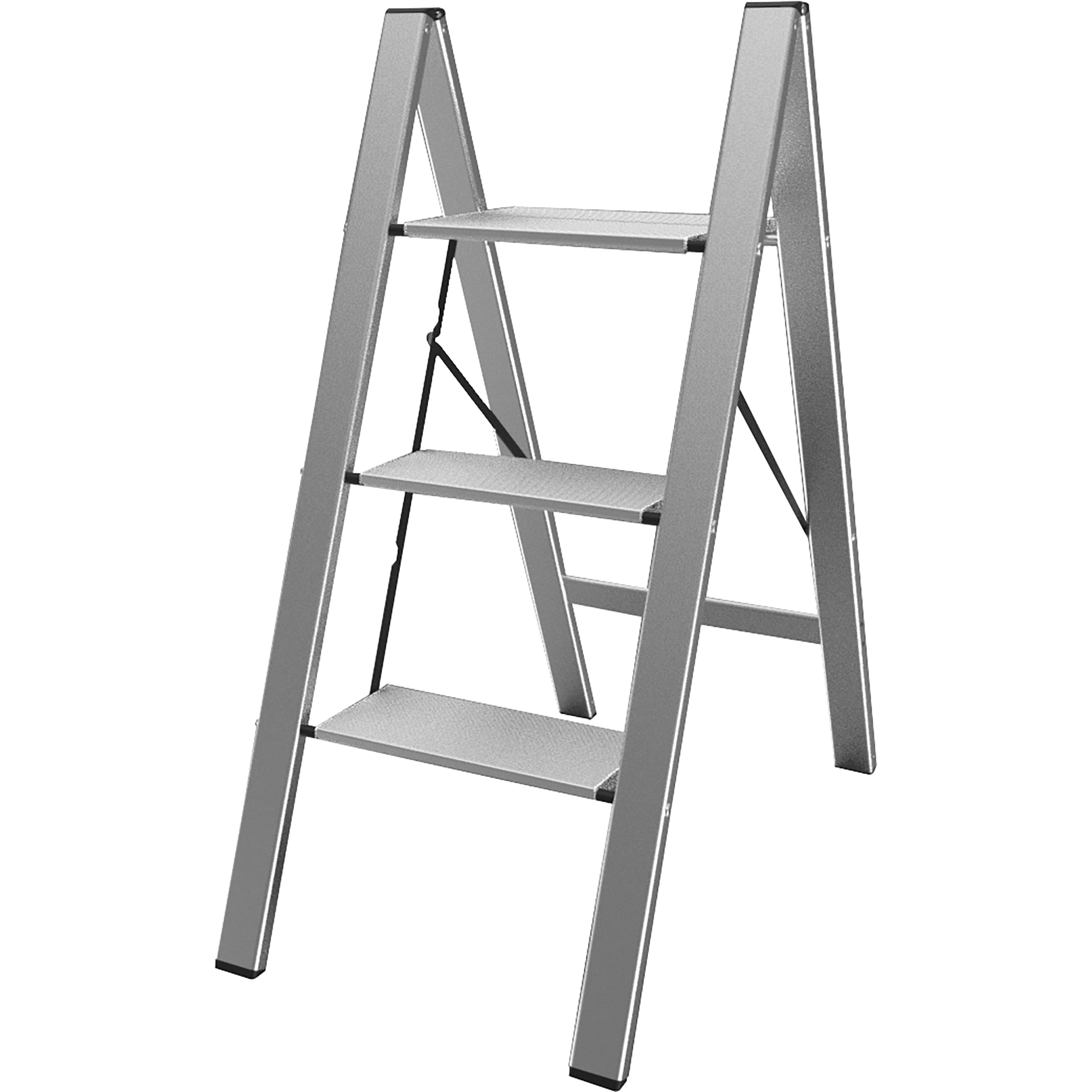Picture of AmeriHome STLFFA3 Ultra Slim Aluminum Three Step Folding Utility Step Ladder