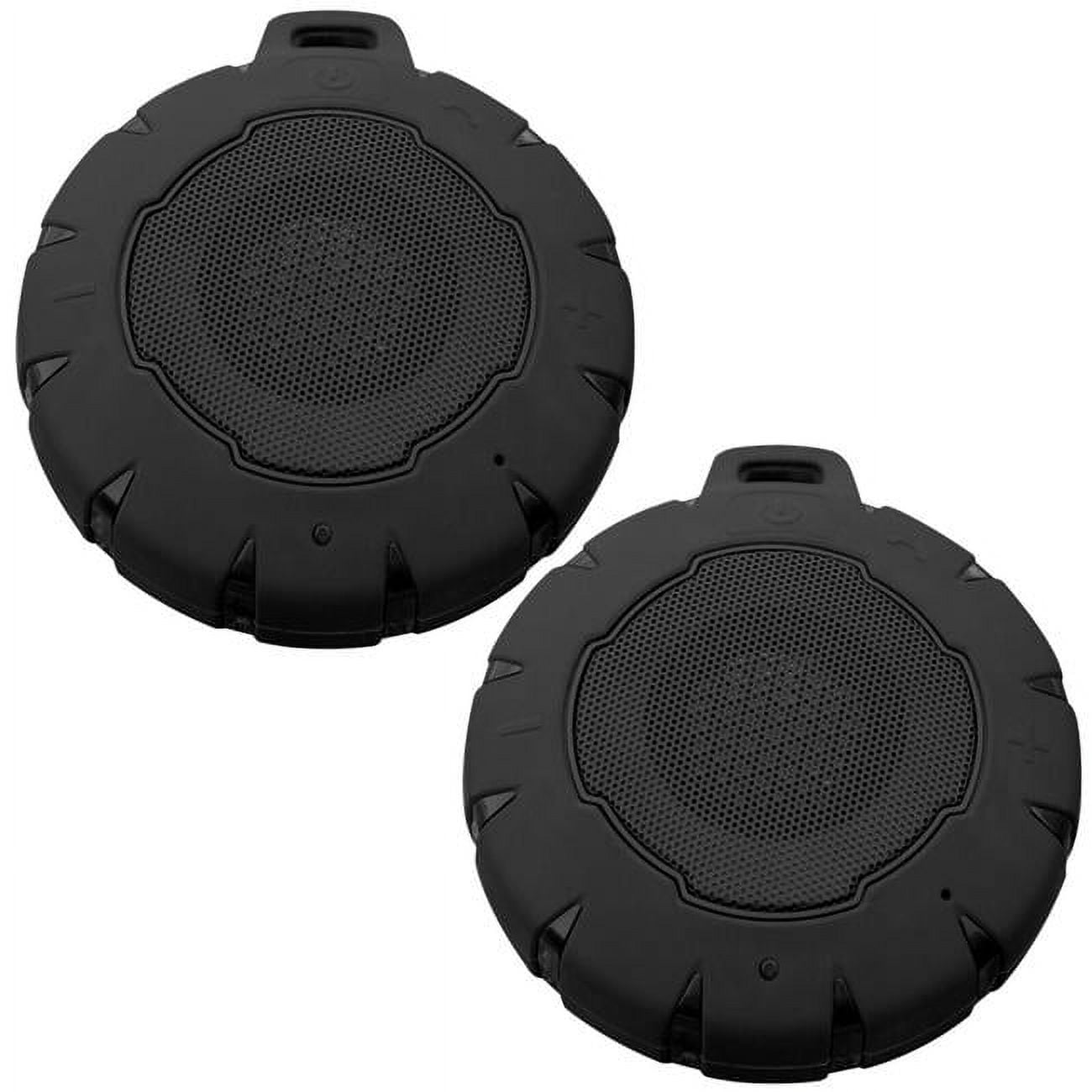SPEAKERX7SET Pocket Size Wireless Bluetooth Water Resistant Speaker - Pack of 2 -  Sportsman Series