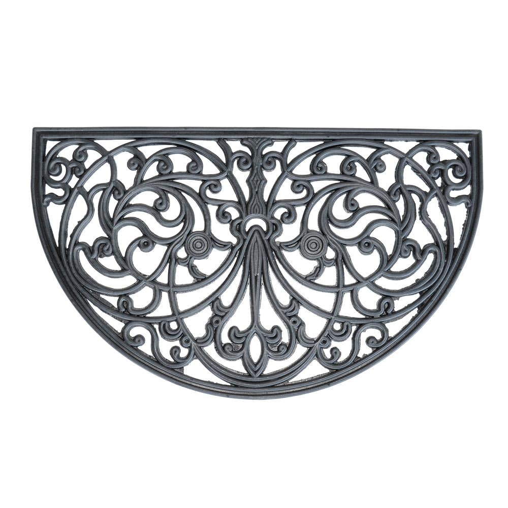 RMATARC2PK 18 x 30 in. Arc Shape Scrollwork Rubber Decorative Entry Mat Set - 2 Piece