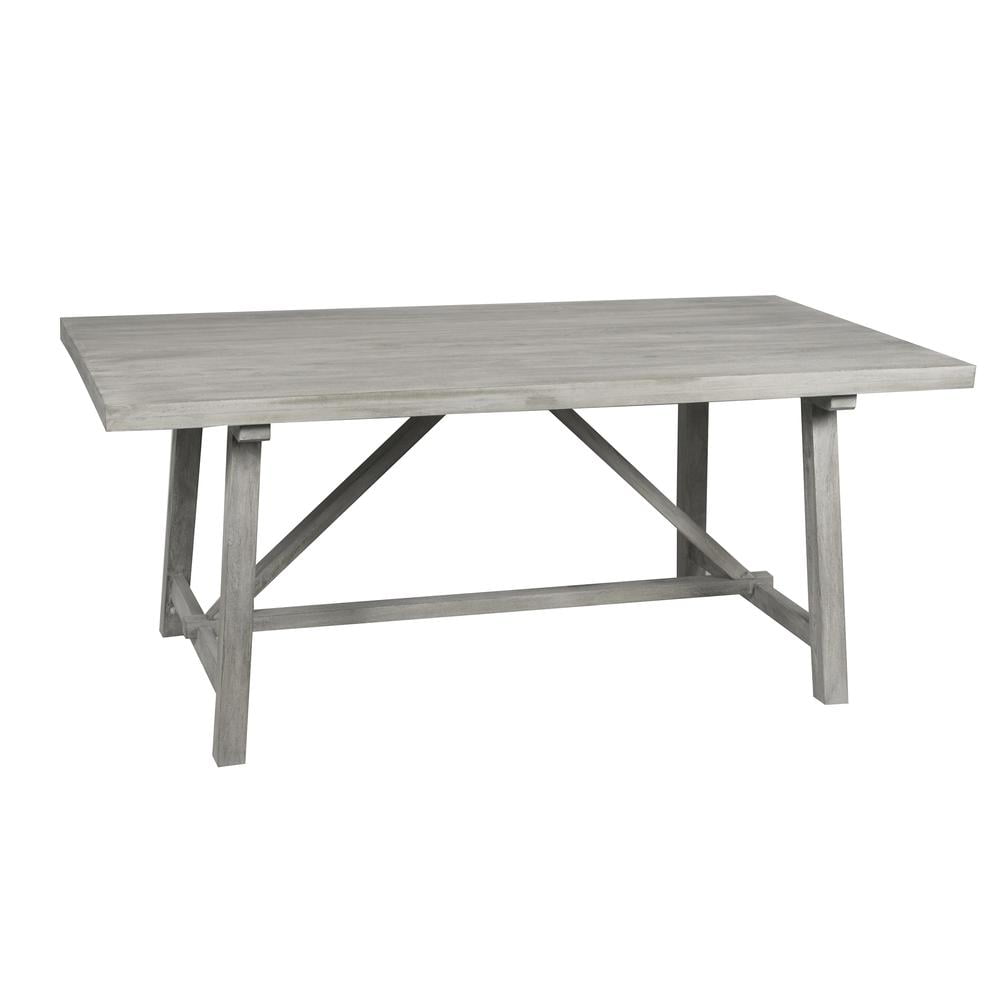 MWFHDT58 58 in. Trestle Farm House Mango Wood Dining Table, Grey