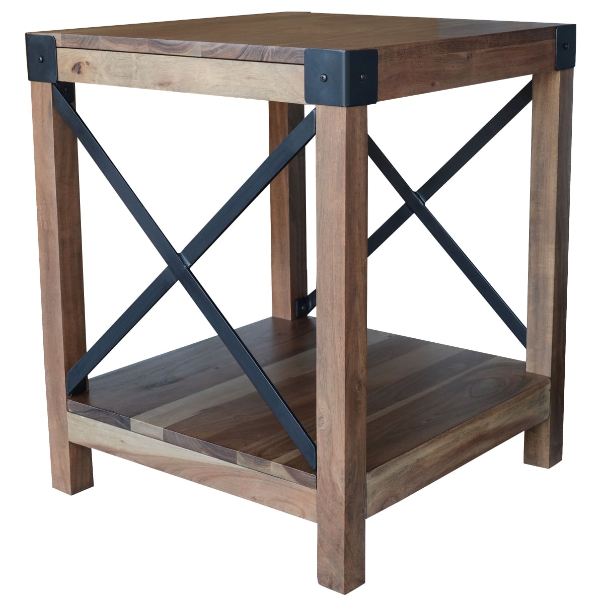 BuffaloTools AWRST ACACIA WOOD RUSTIC SIDE TABLE