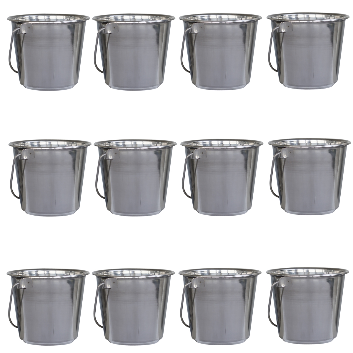 Picture of AmeriHome SSB025SET Sportsman Series .25 Gal Stainless Steel Bucket - 12 PK