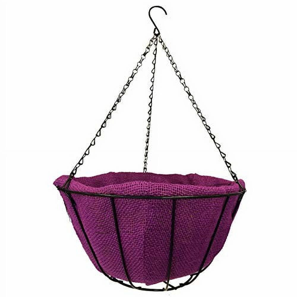 Picture of Gardener Select GSALDJ314 14 in. Jute Hanging Basket with Coco Liner&#44; Lavender