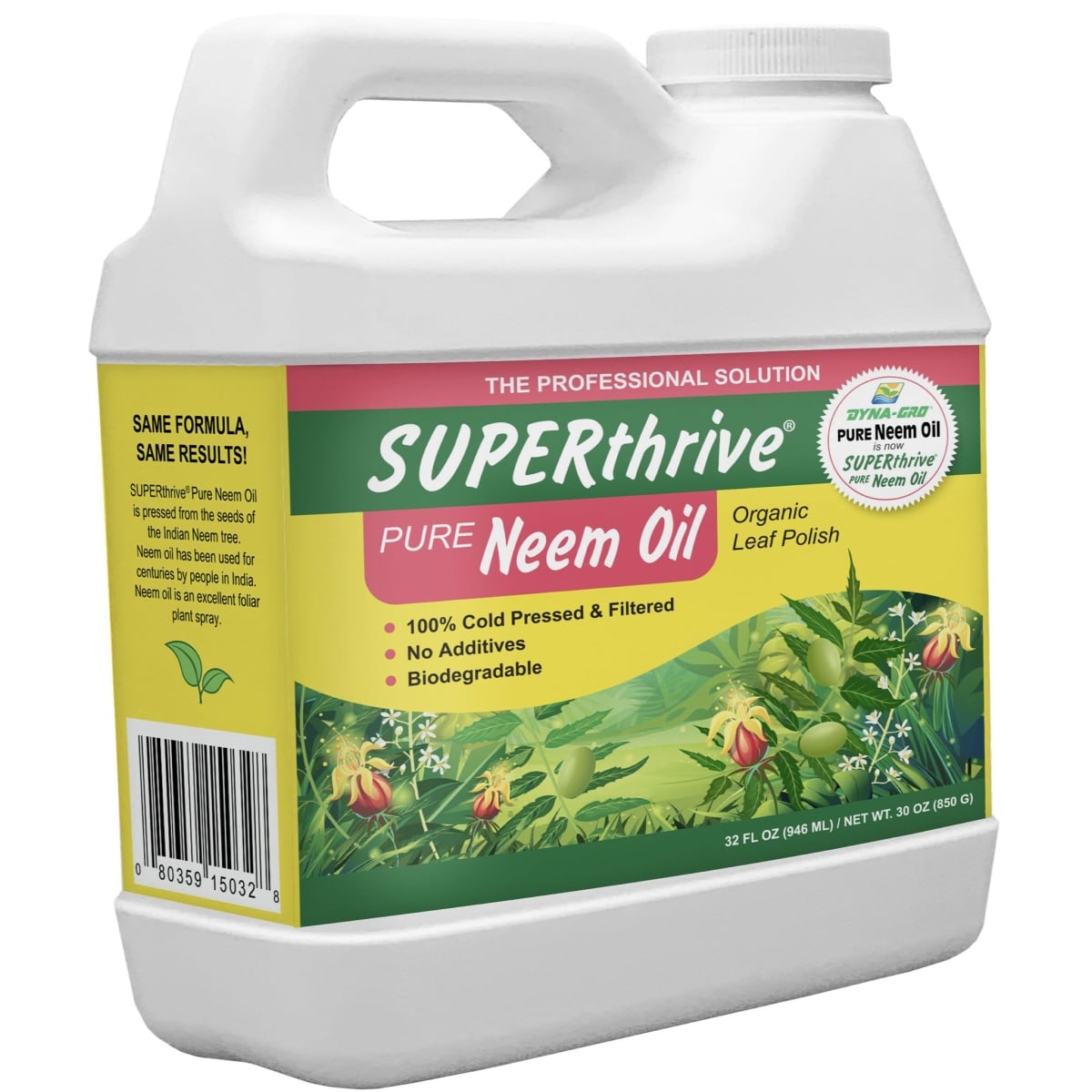 DYNDNEM032 32 oz Pure Neem Oil Organic Leaf Polish