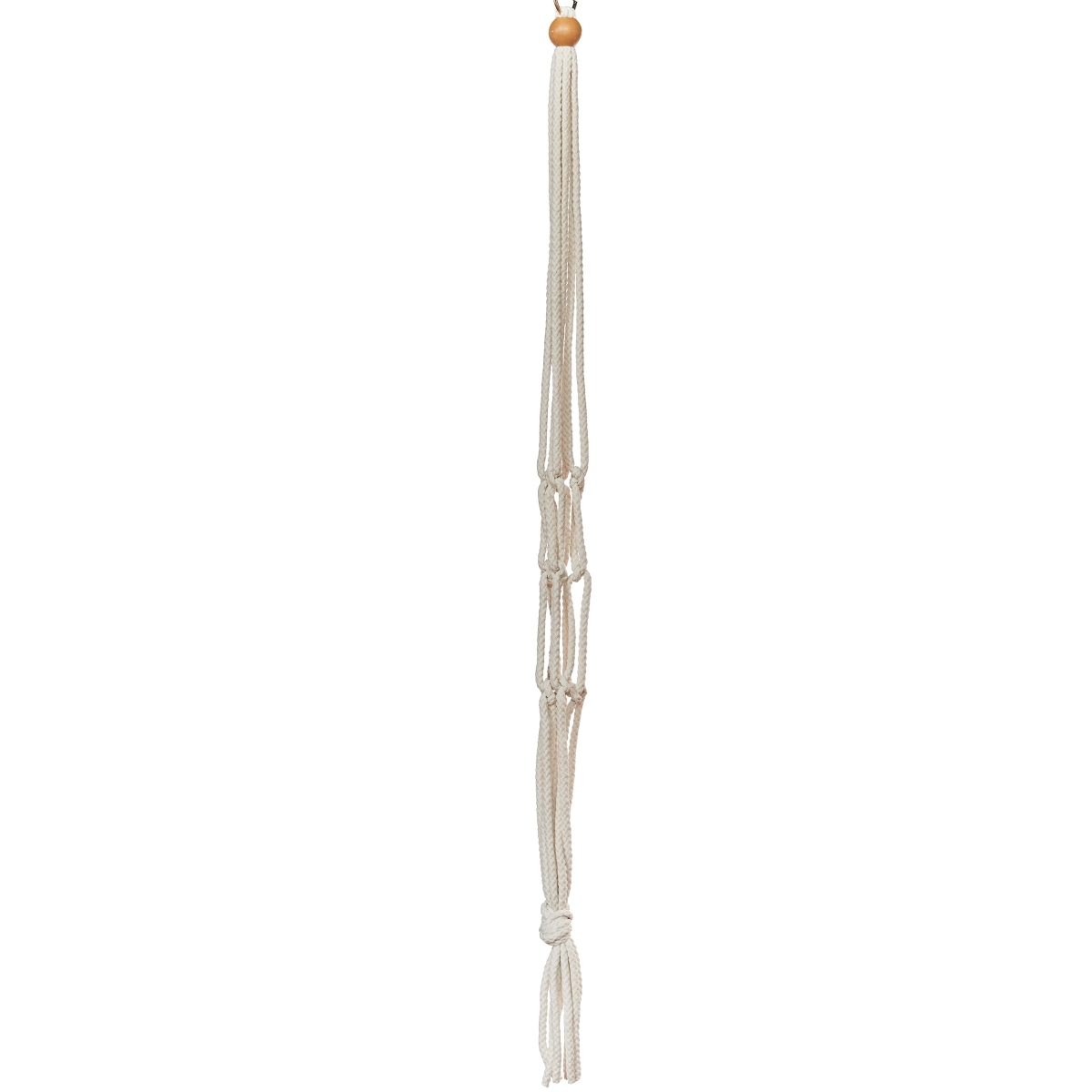 PRI2282 30 in. Macrame Plant Hanger, Antique White