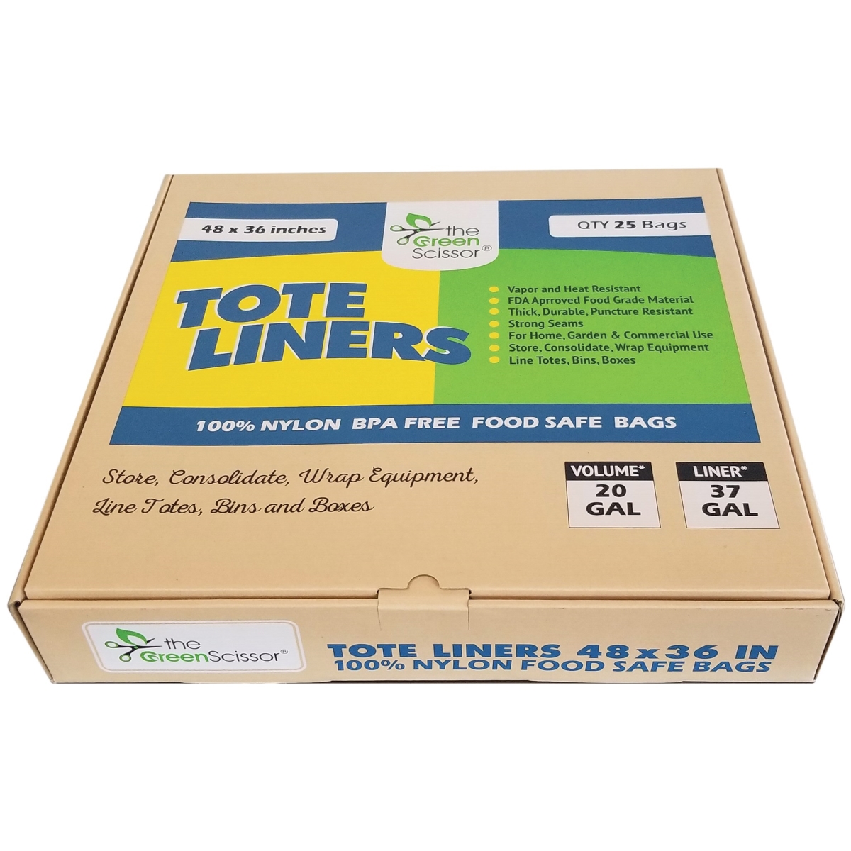 TGSB4825 48 x 36 in. 20 gal Tote Liners - Pack of 25