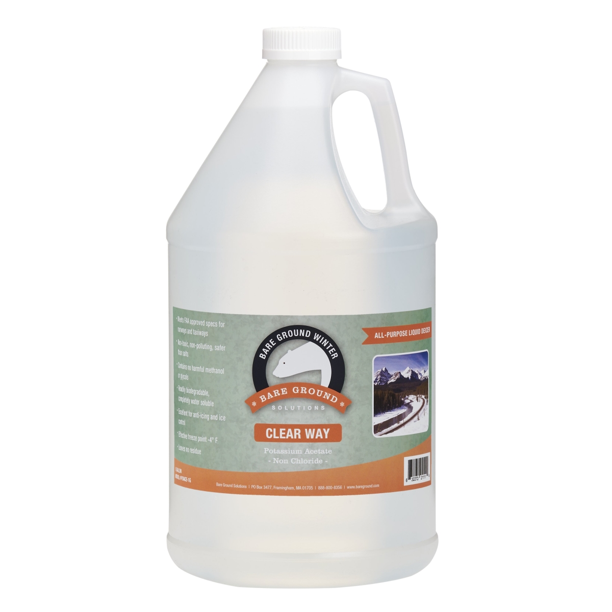 POACE-1G Clear Way Non Chloride Potassium Acetate 1 gallon
