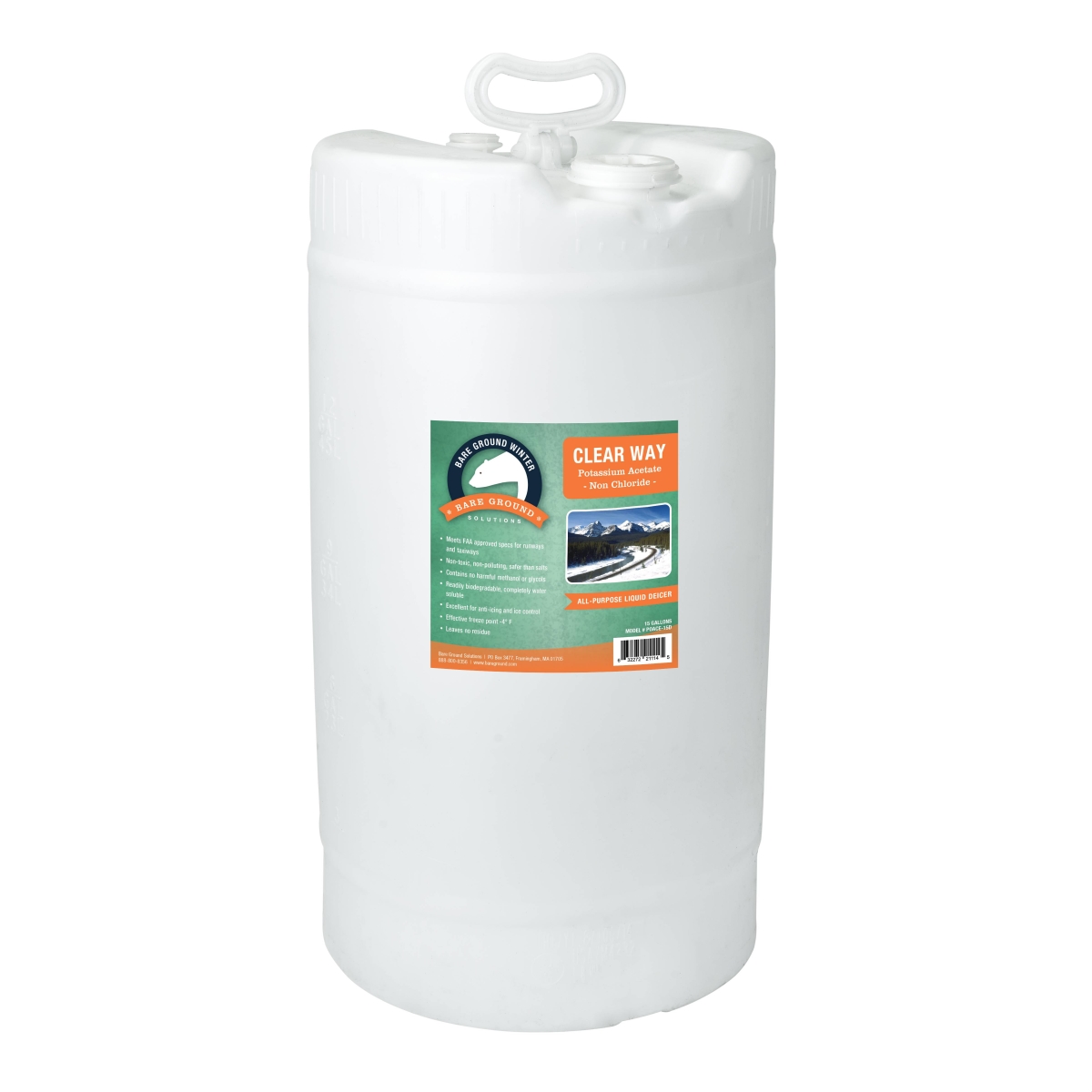 POACE-15D Clear Way Non Chloride Potassium Acetate 15 gallon drum