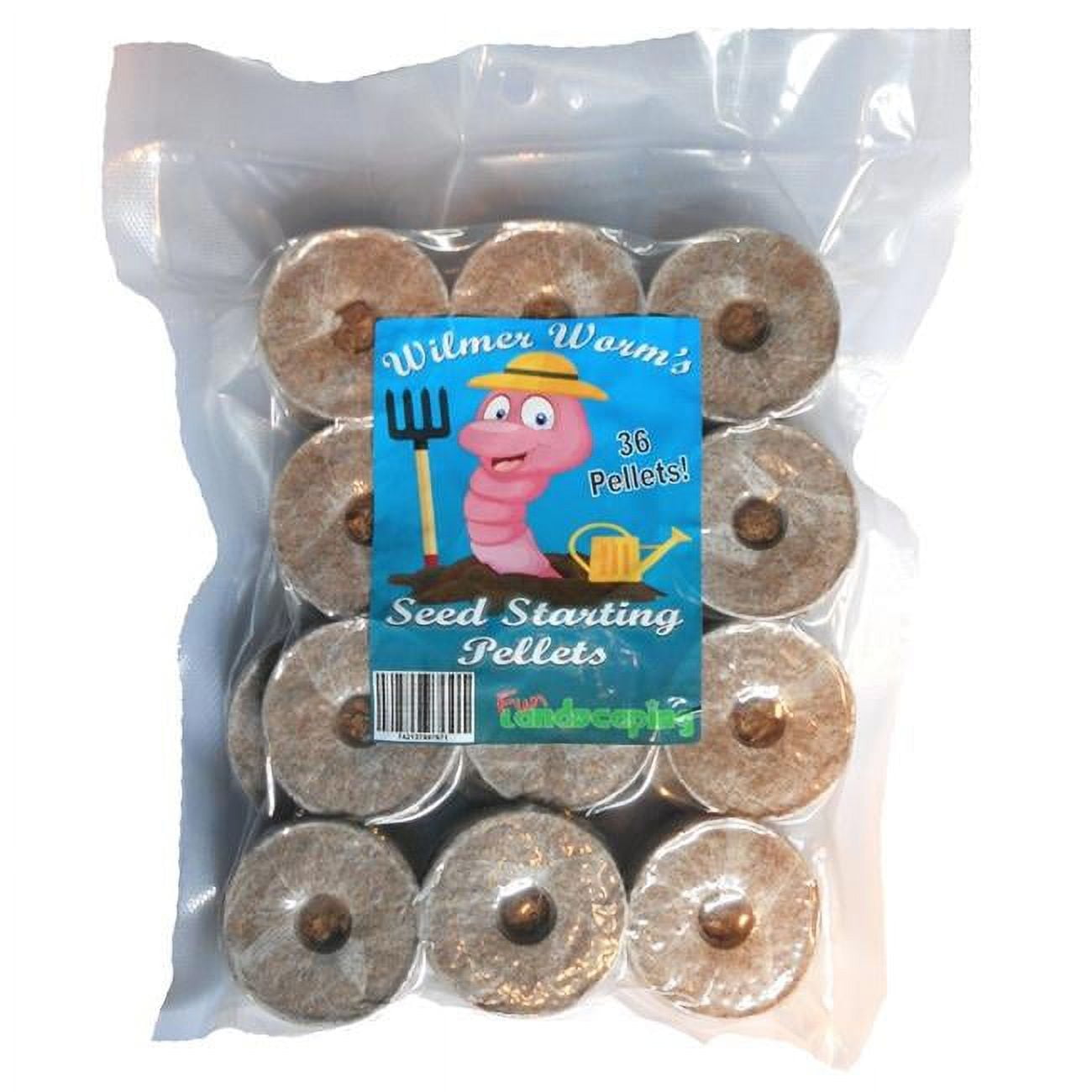 WW717P36 42 mm Wilmer Worms Seed Starting Pellets - Pack of 36