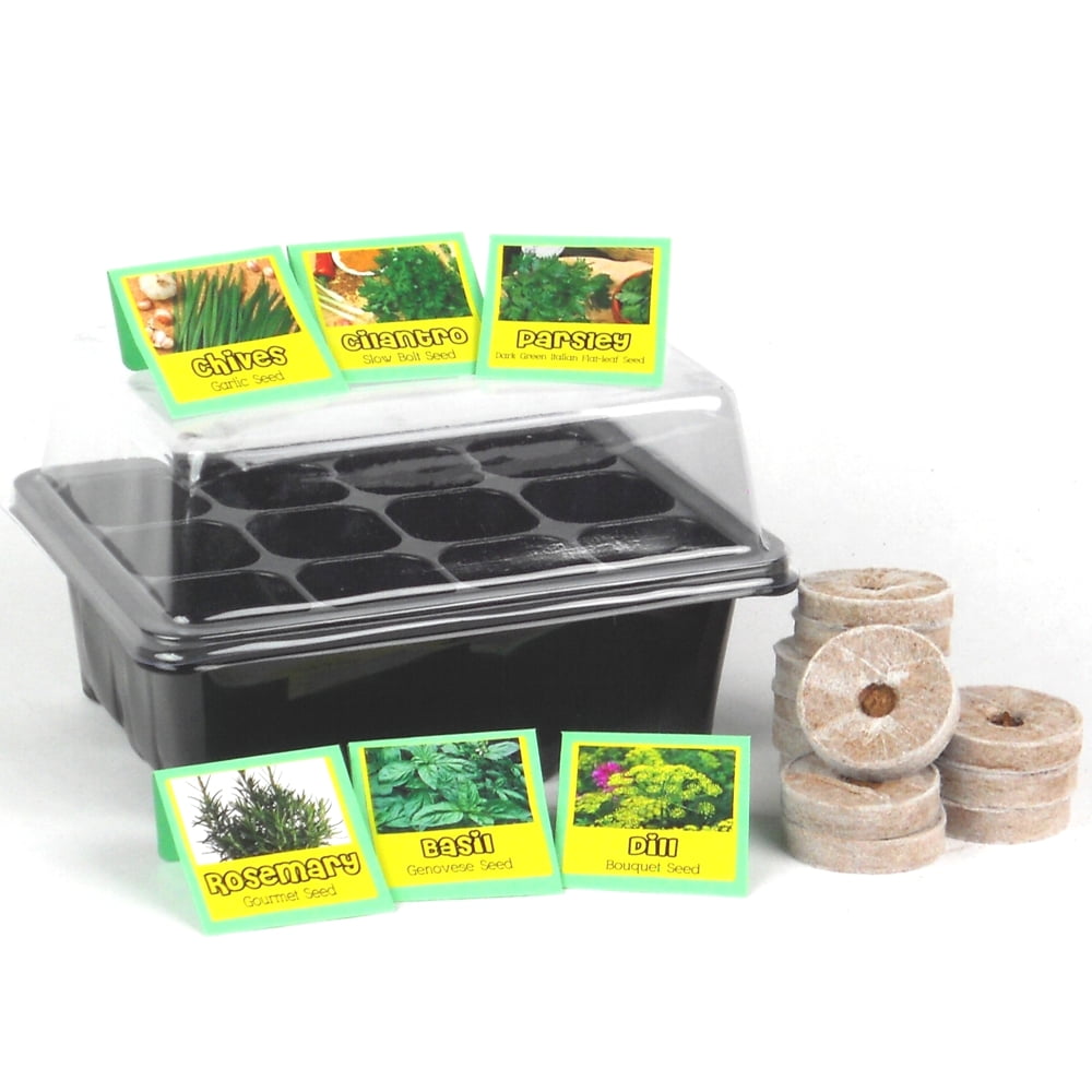 KH12SS16 Kitchen Herb Garden Seed Starter Kit