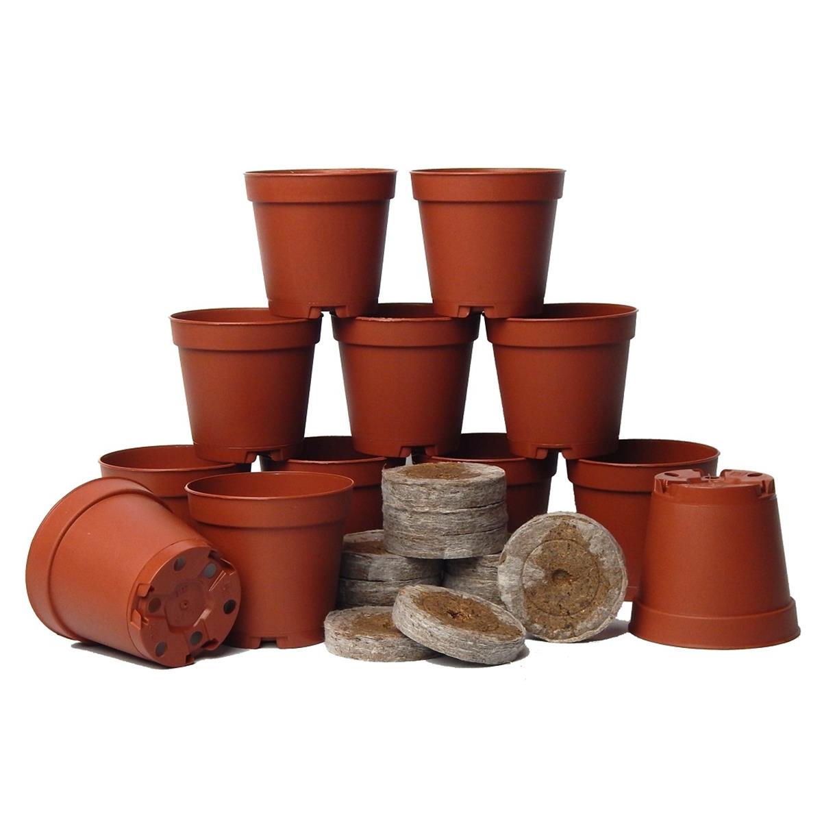 2 Inch Terra Cotta Seed Starter Kit - 12 Pack - Ideal for Healthy Plant Growth