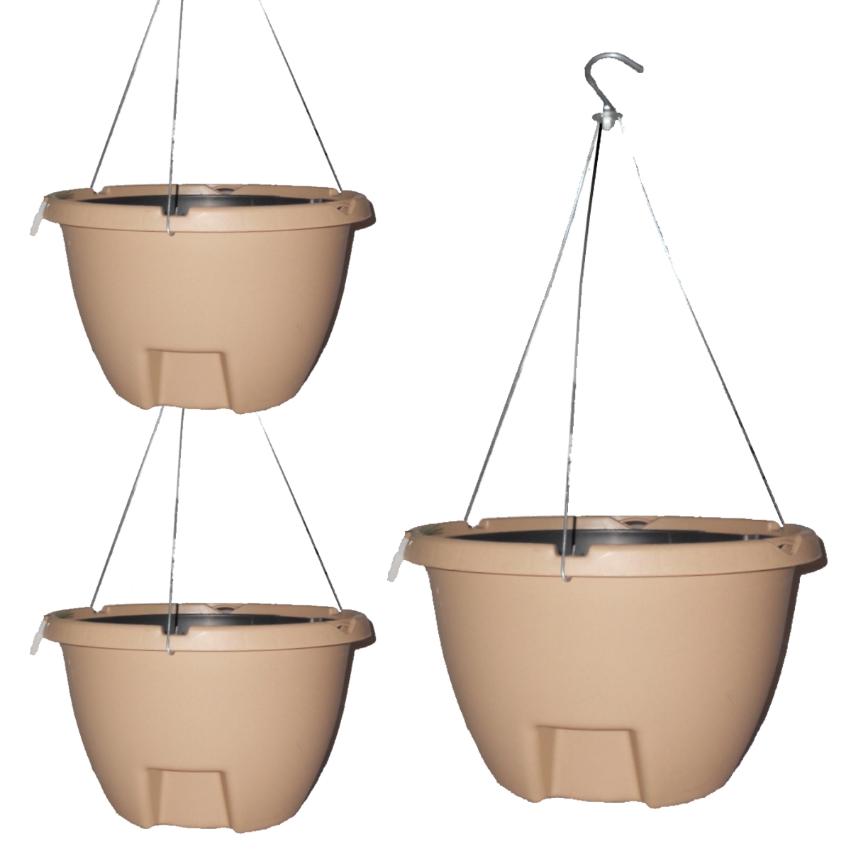 EG525SD3P The Weekender 16 SAND Colored Self  Watering Hanging Planter (3 Pack)