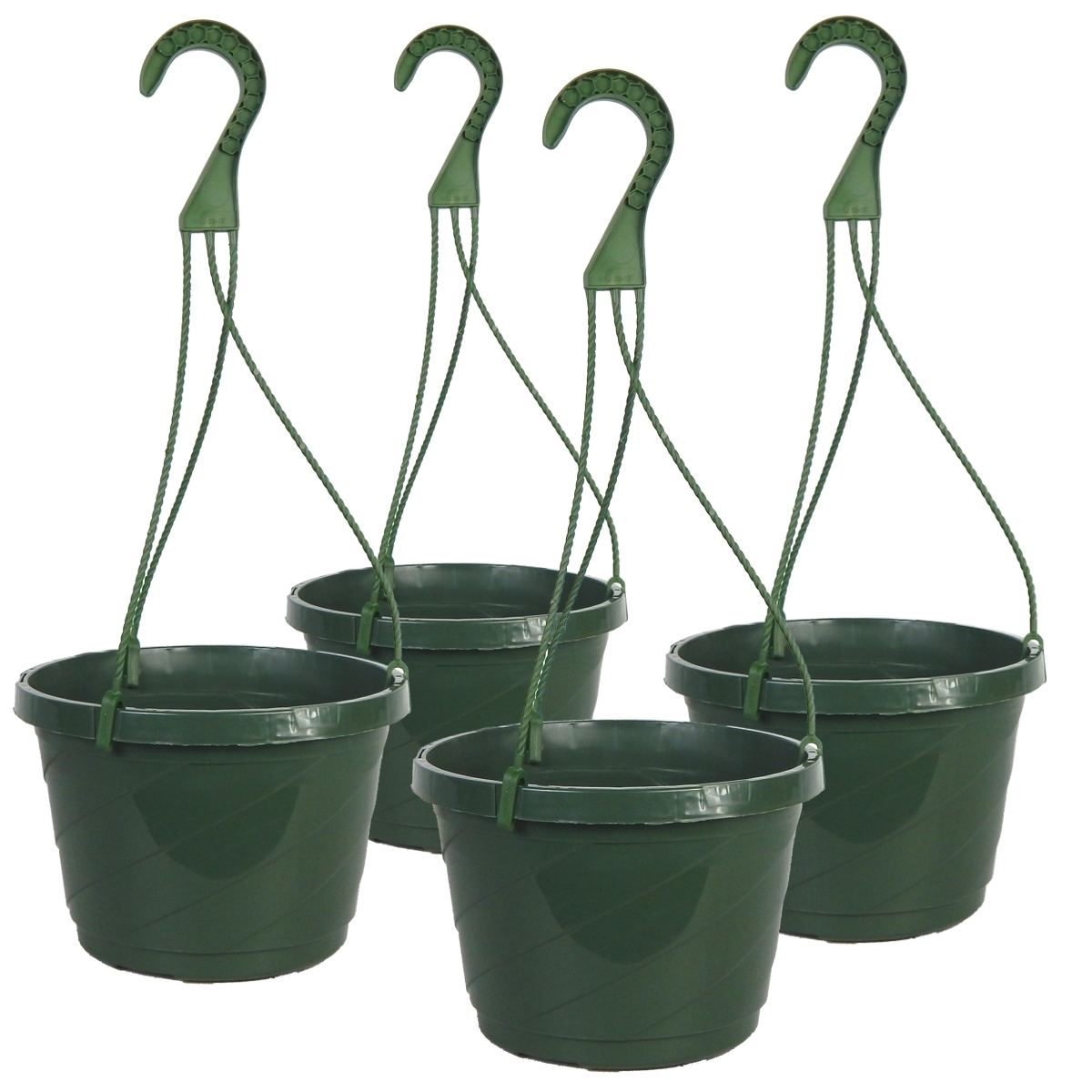 GTG825HP4 8 Inch Green Plastic Hanging Basket (4 Pack)
