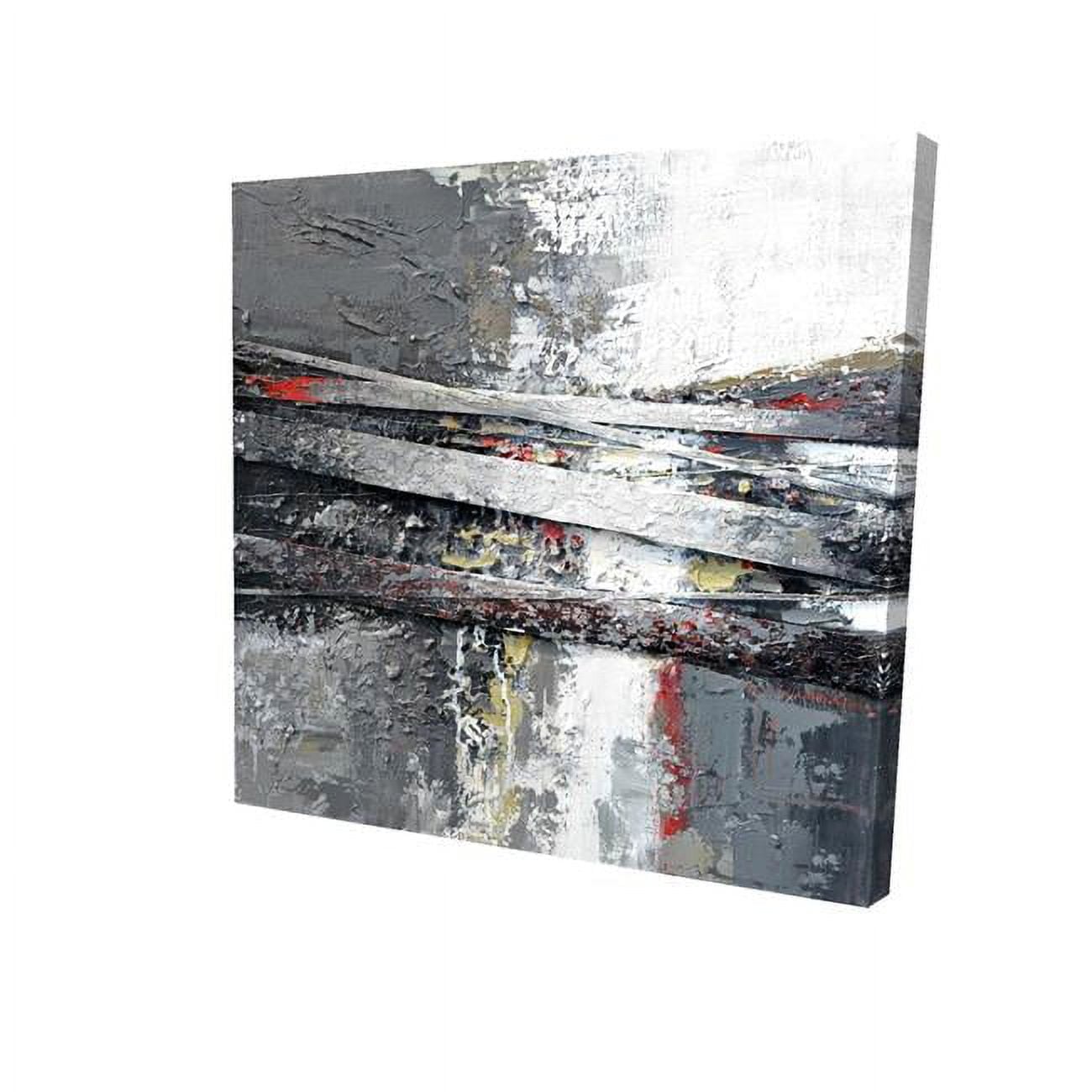 8 x 8 in. Industrial & Texturized Abstract Stripes-Print on Canvas