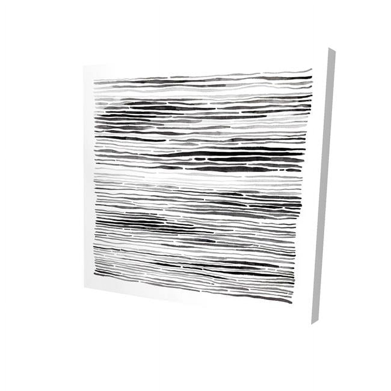 8 x 8 in. Grey Grooves-Print on Canvas