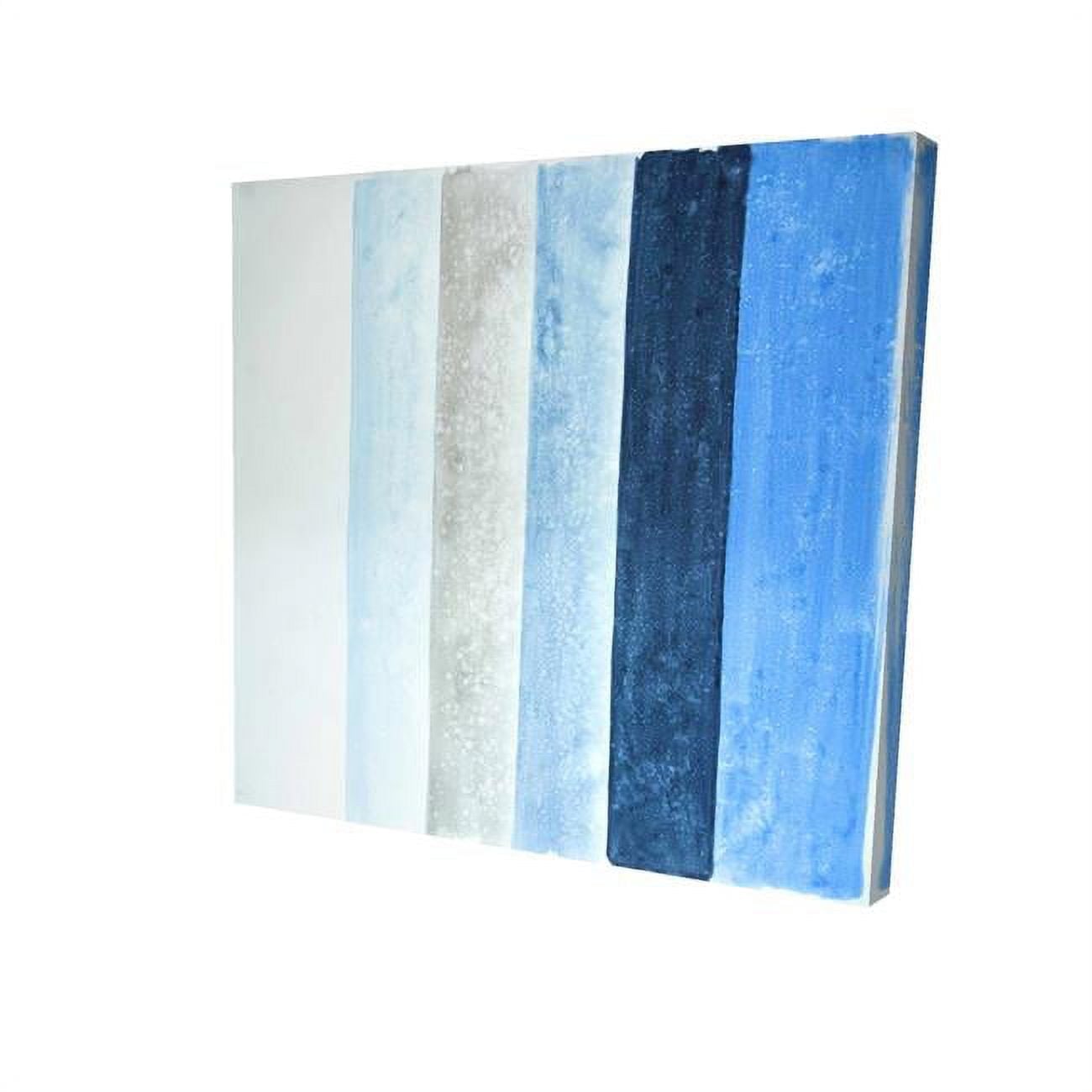 8 x 8 in. Blue Stripes-Print on Canvas