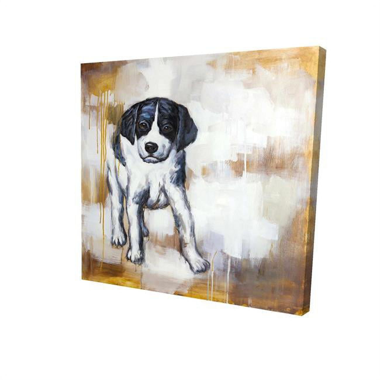 8 x 8 in. Curious Puppy Dog-Print on Canvas