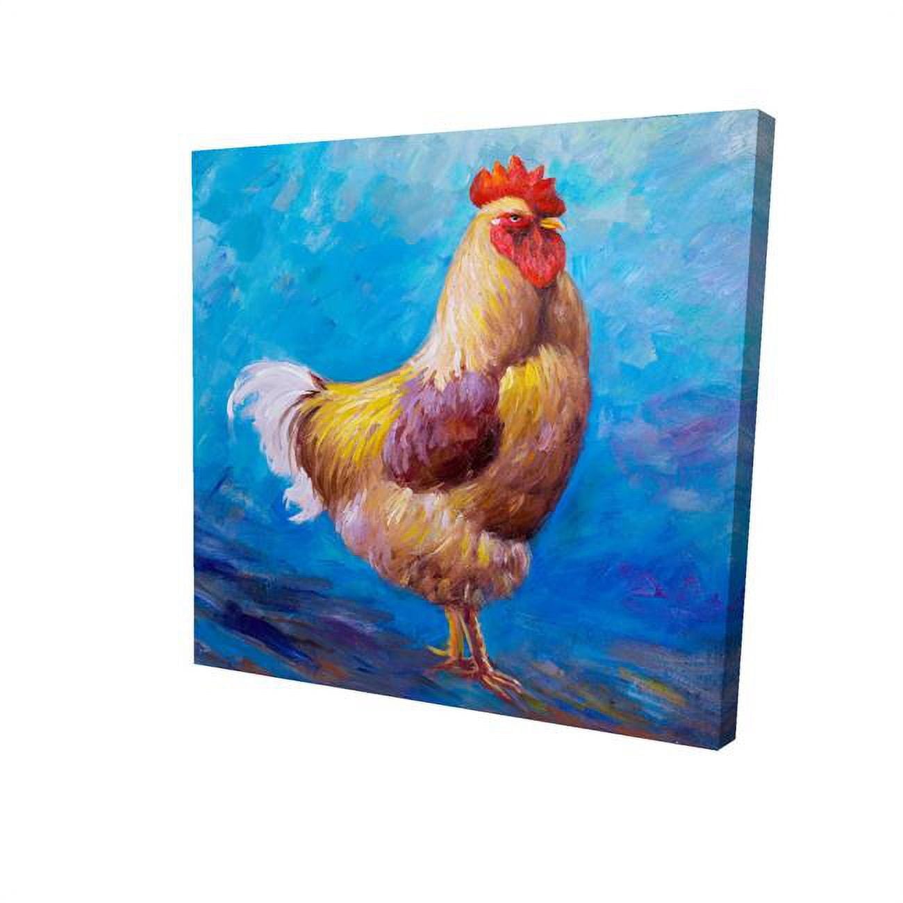 8 x 8 in. Beautiful Rooster-Print on Canvas