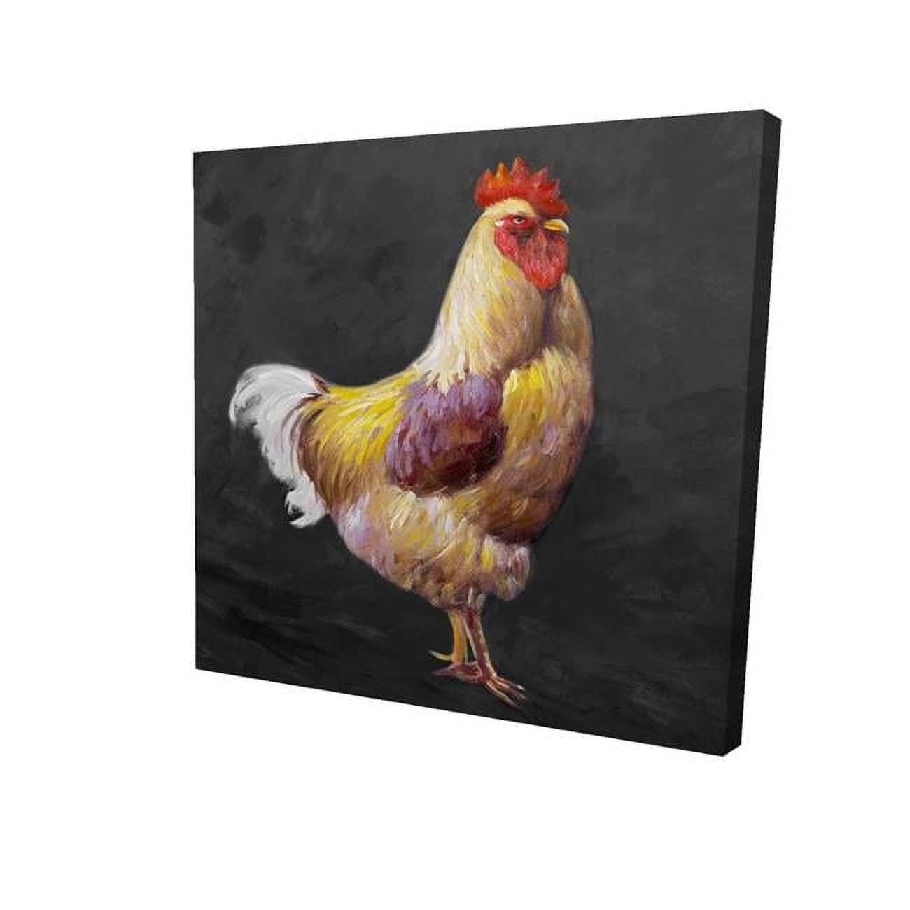 8 x 8 in. Beautiful Rooster 2-Print on Canvas