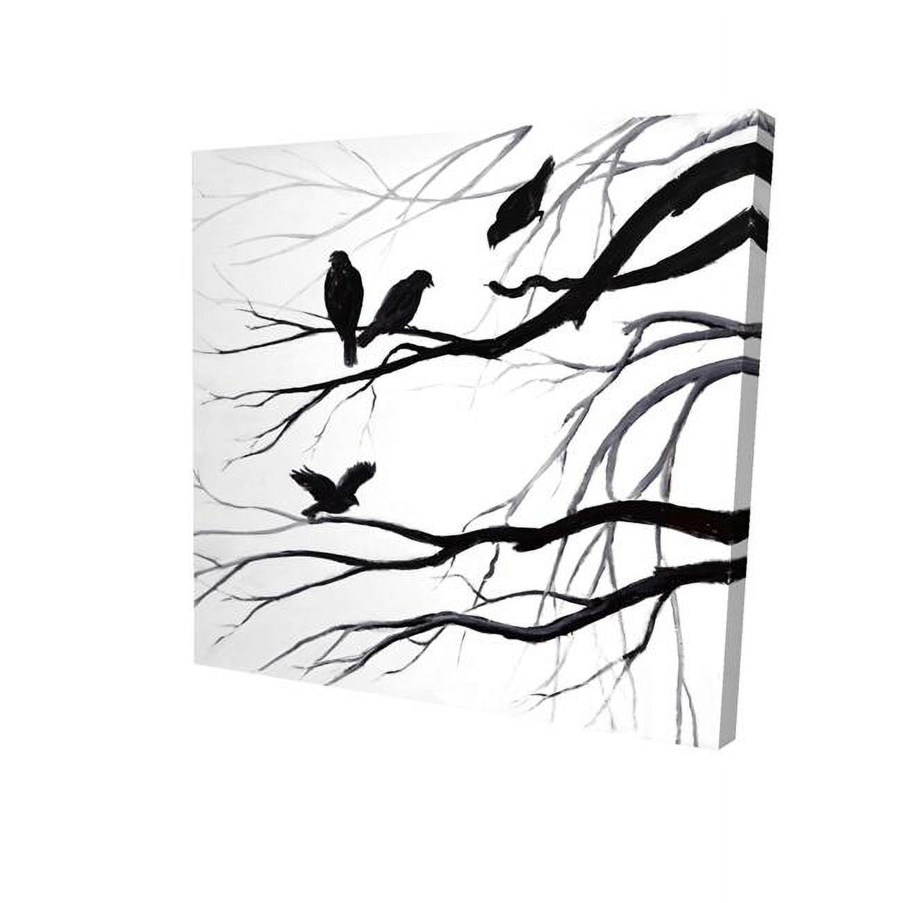 8 x 8 in. Silhouette of Birds-Print on Canvas