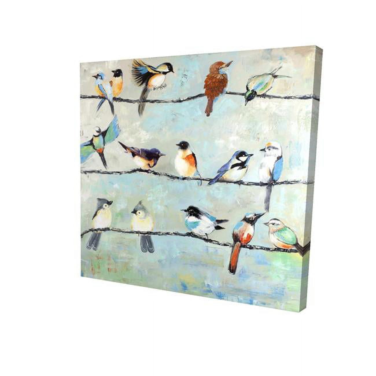 8 x 8 in. Small Colorful Birds-Print on Canvas