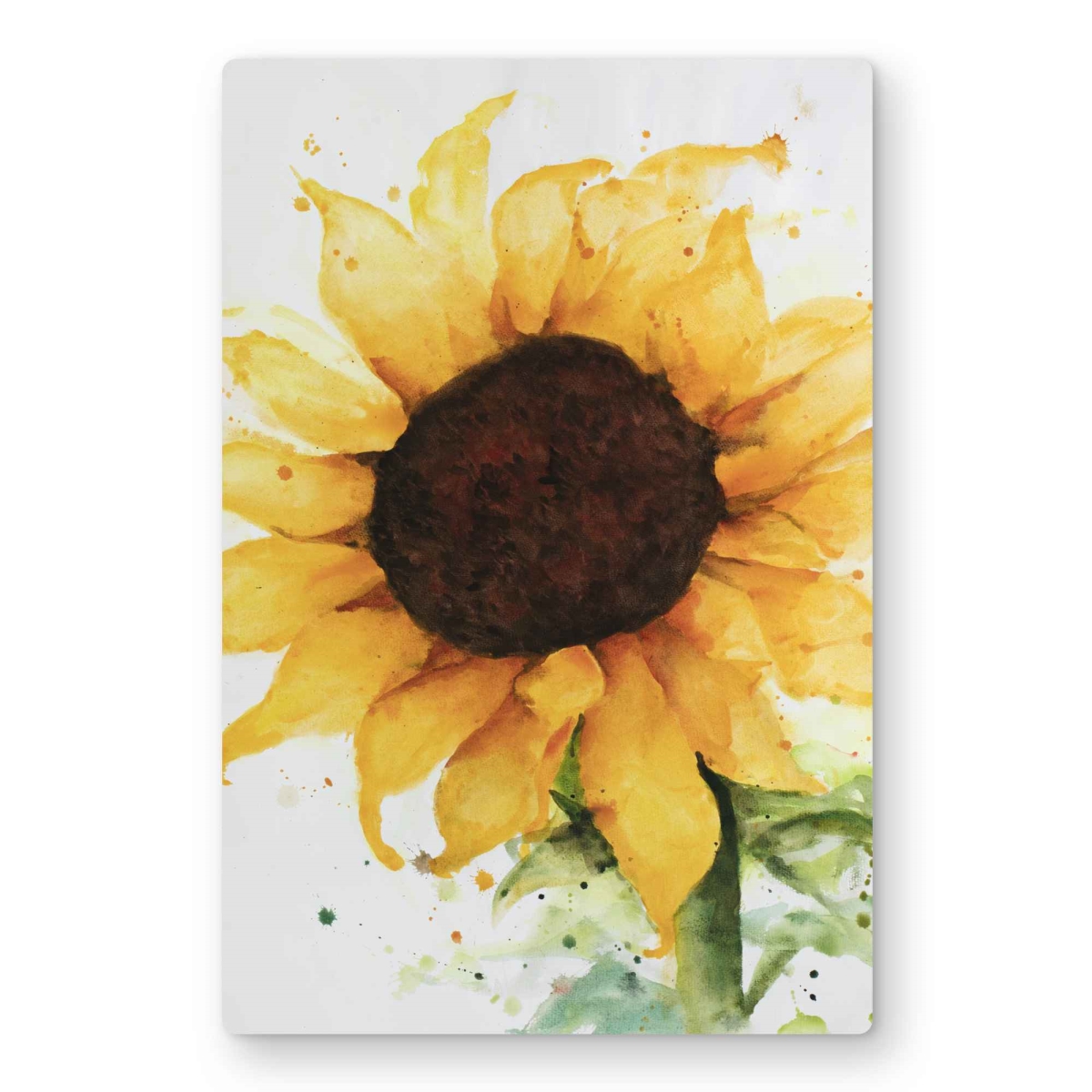 C1MP12181NM1NJ 12 x 18 in. Sunflower Wall Art - Green Floral Botanical Metal Print