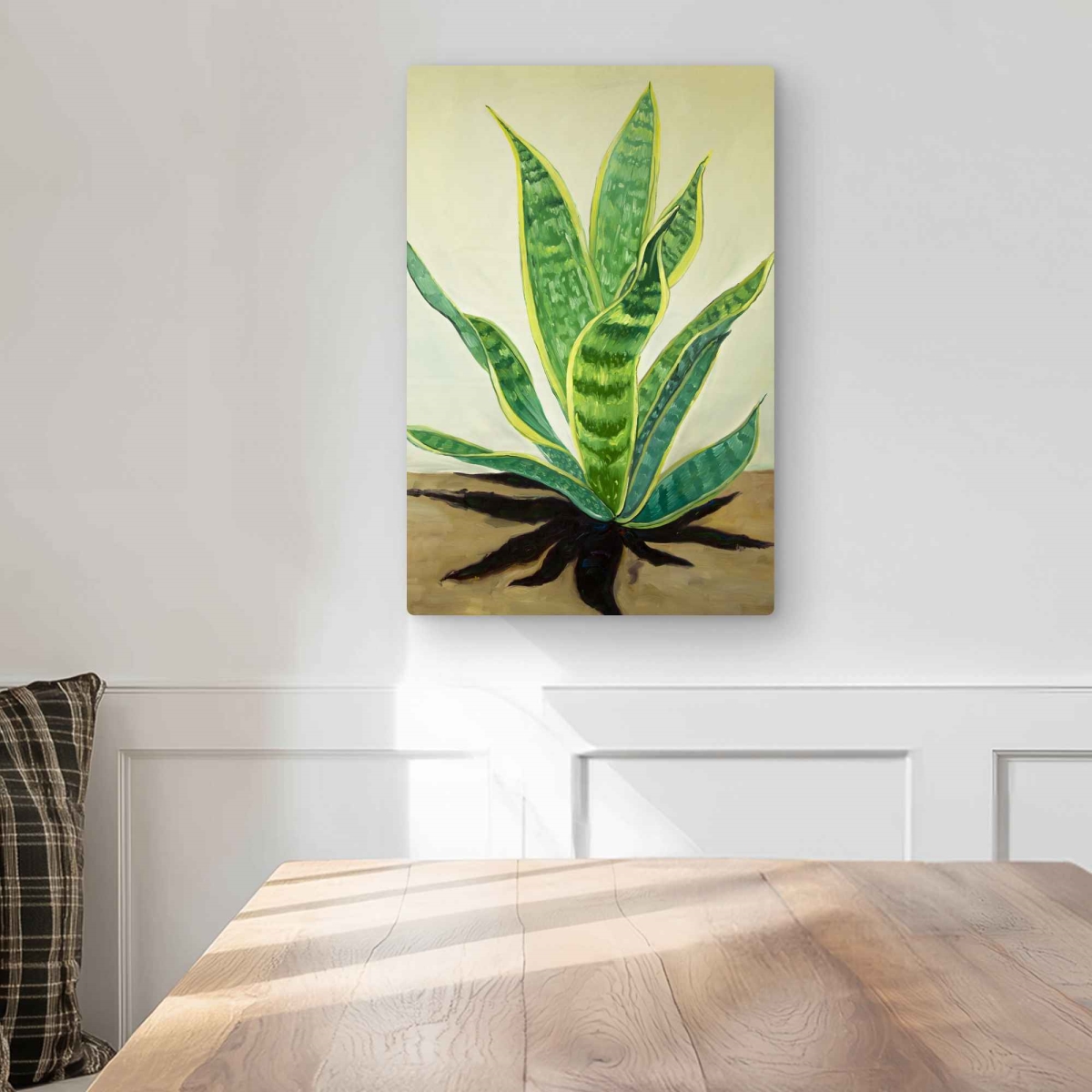 C1MP121820RNTM 12 x 18 in. Succulent Plant Mother-In-Law Tongue Wall Art - Metal Print Decor