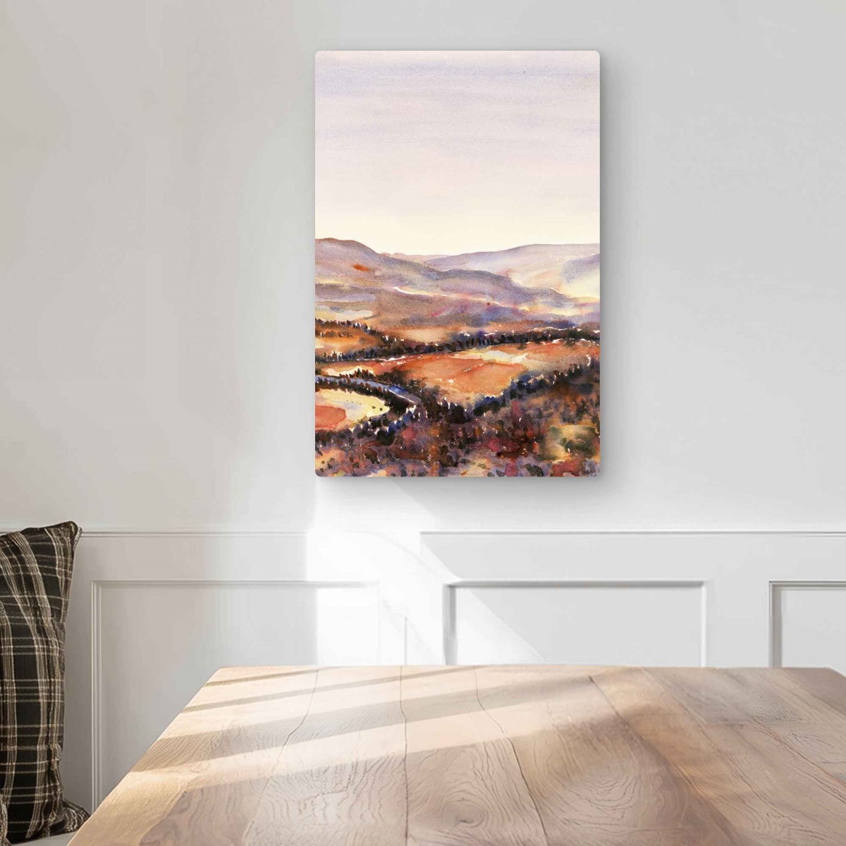 C1MP12181S2H28 12 x 18 in. Canadian Forest Wall Art - Mountains Purple Metal Print